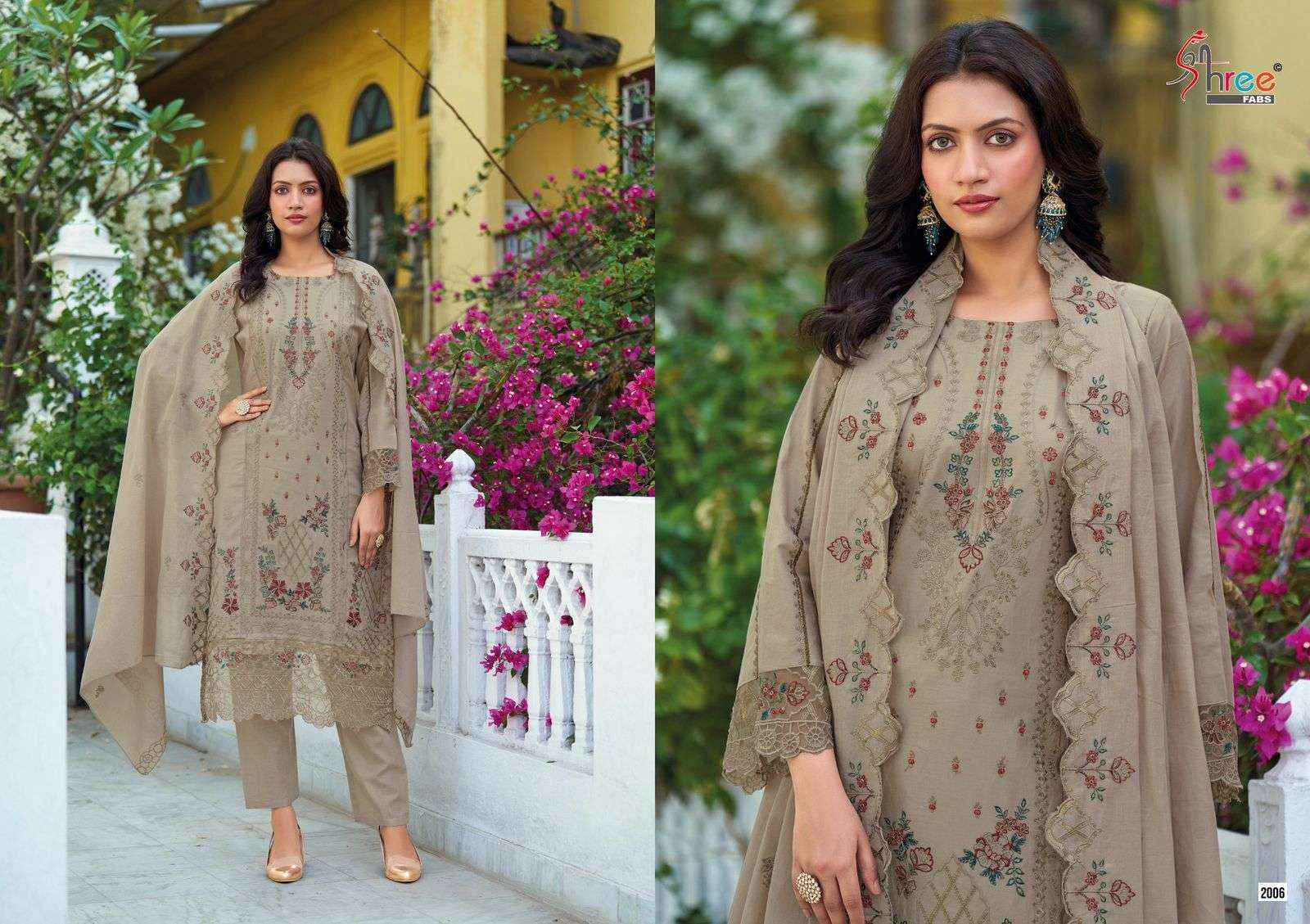 Shree Fabs Tasrif Premium Embroidered Lawn Pakistani Suits ( 6 Pcs Catalogue )