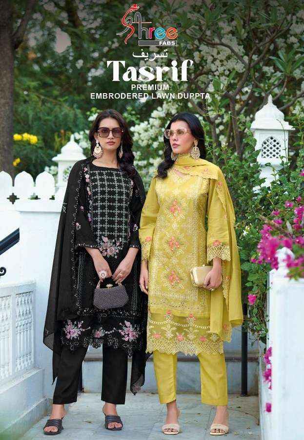 Shree Fabs Tasrif Premium Embroidered Lawn Pakistani Suits ( 6 Pcs Catalogue )