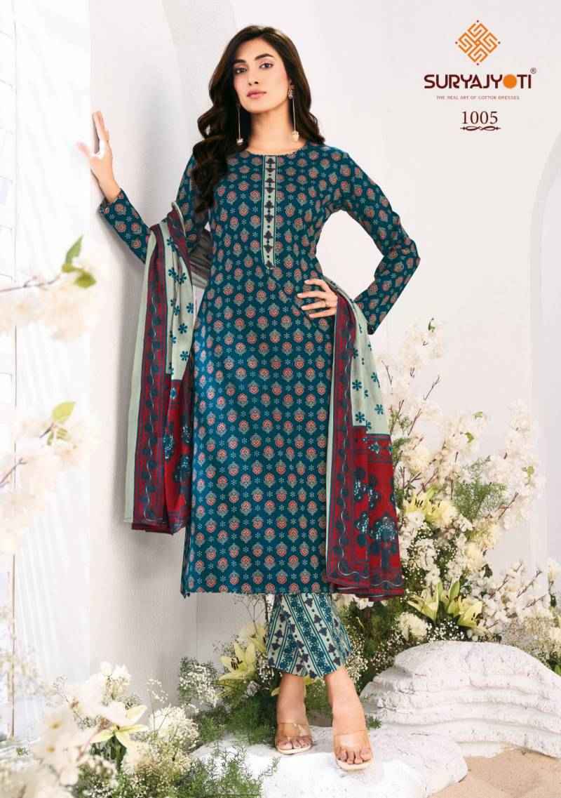 Suryajyoti Ajrak Vol-1 Cotton Printed Readymade Suits ( 10 Pcs Catalogue )