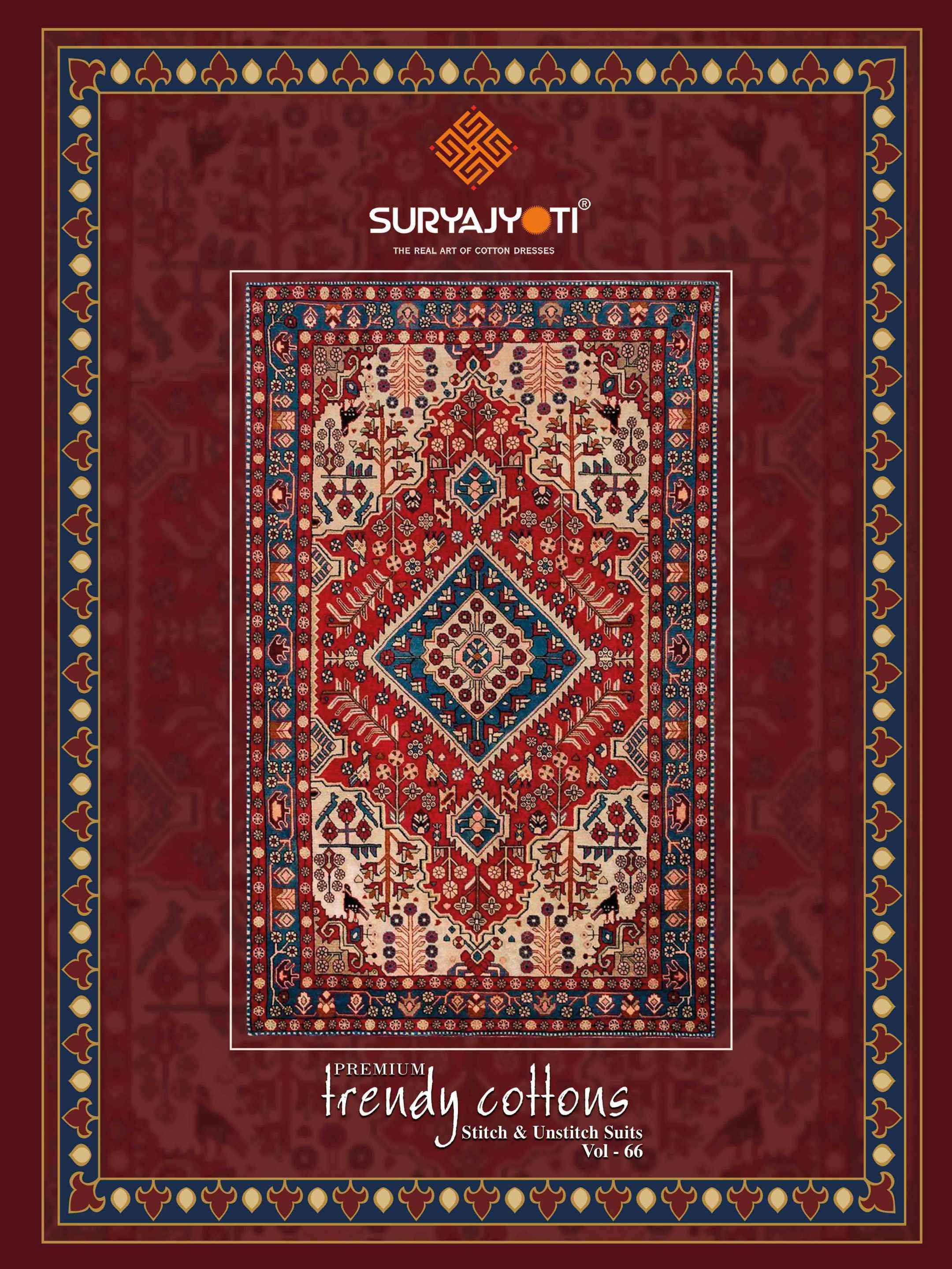 Suryajyoti Cotton Trendy Cotton Vol 66 Cotton Suits Online Shopping ( 20 pcs Catalogue )