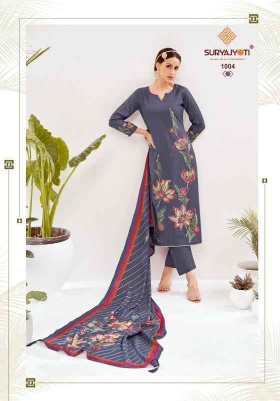 Suryajyoti Khushi Vol 1 Roman Silk Suits New Catalog ( 6 pcs Catalogue )