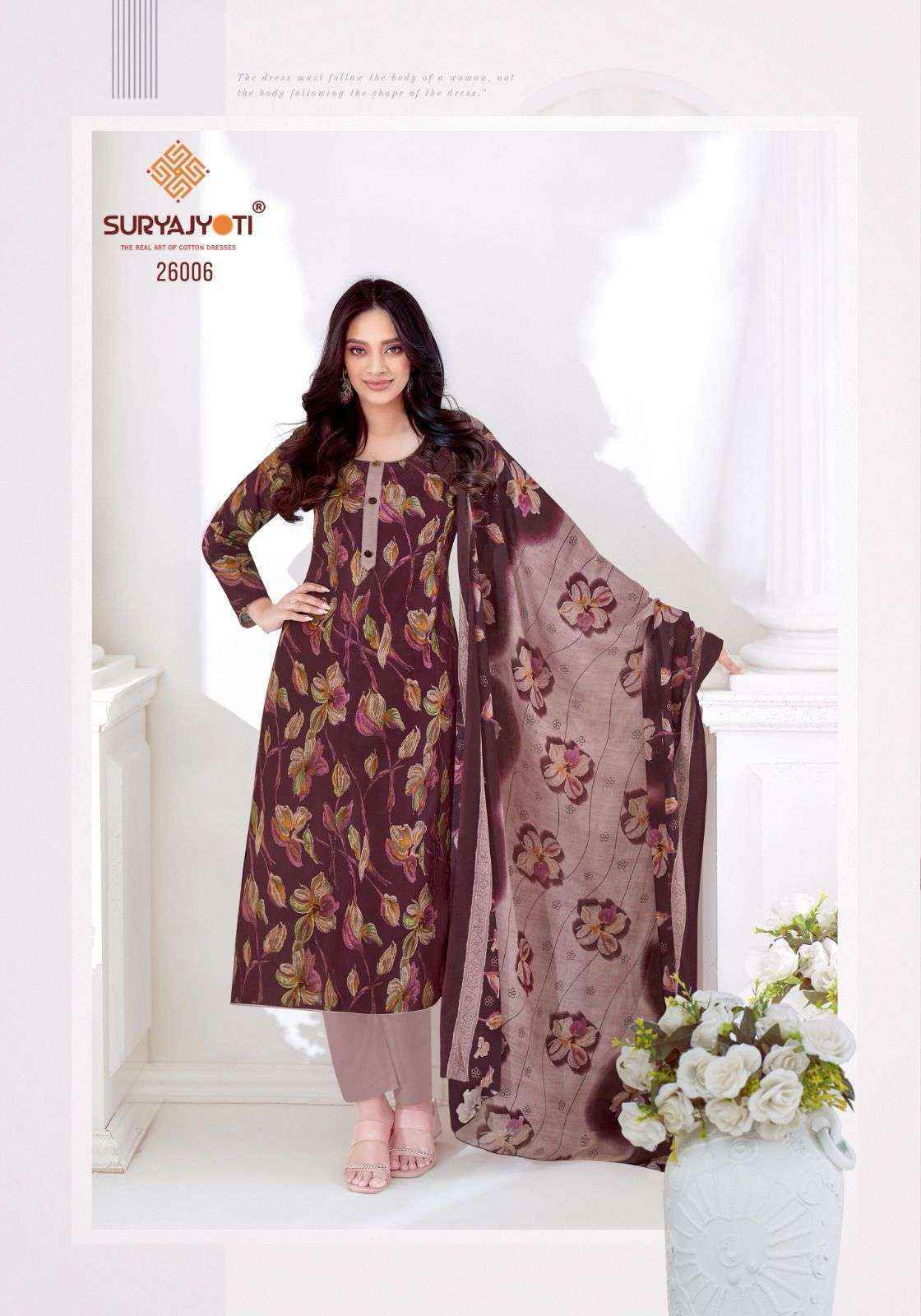 Suryajyoti Nargis Vol 26 Cotton Dress Material Wholesale Price ( 10 Pcs Catalog )