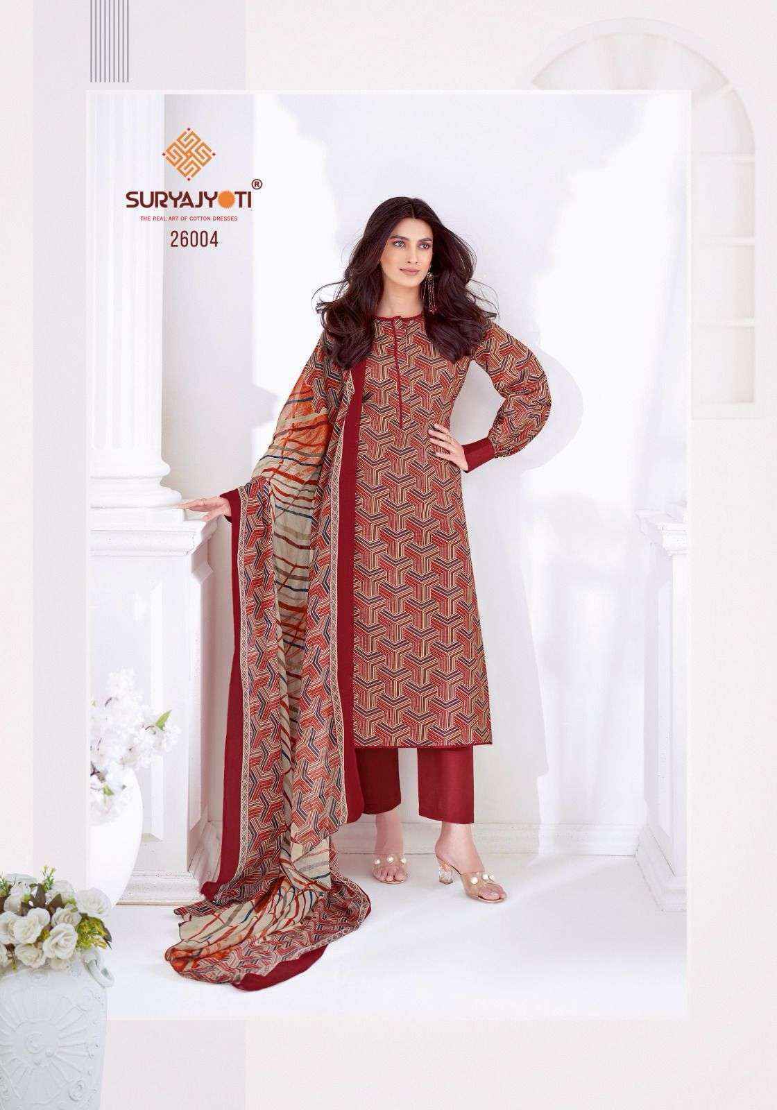 Suryajyoti Nargis Vol 26 Cotton Dress Material Wholesale Price ( 10 Pcs Catalog )