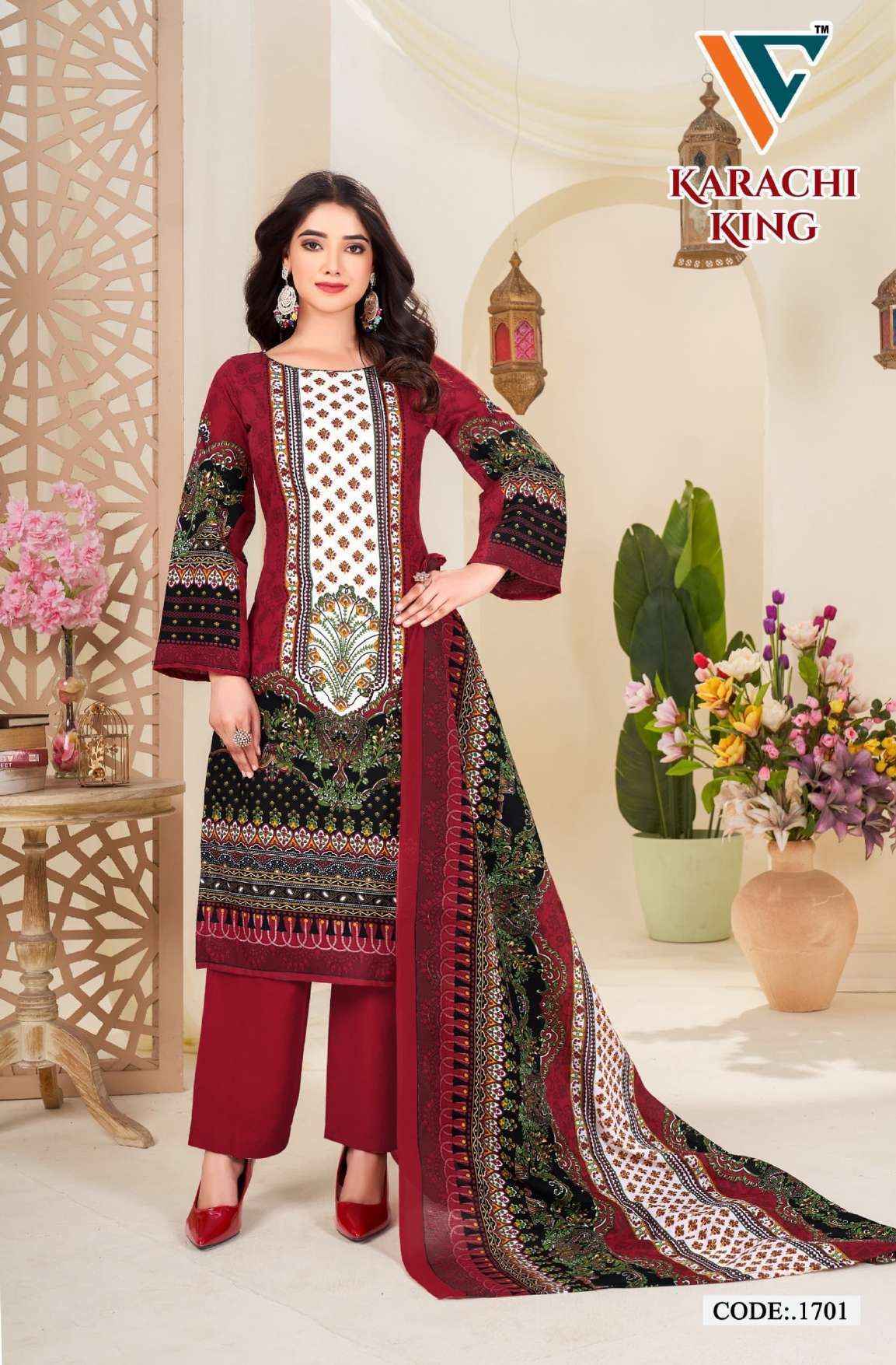 Vandana Creation Karachi King Vol 17 Cotton Pakistani Suits ( 8 pcs Catalogue )