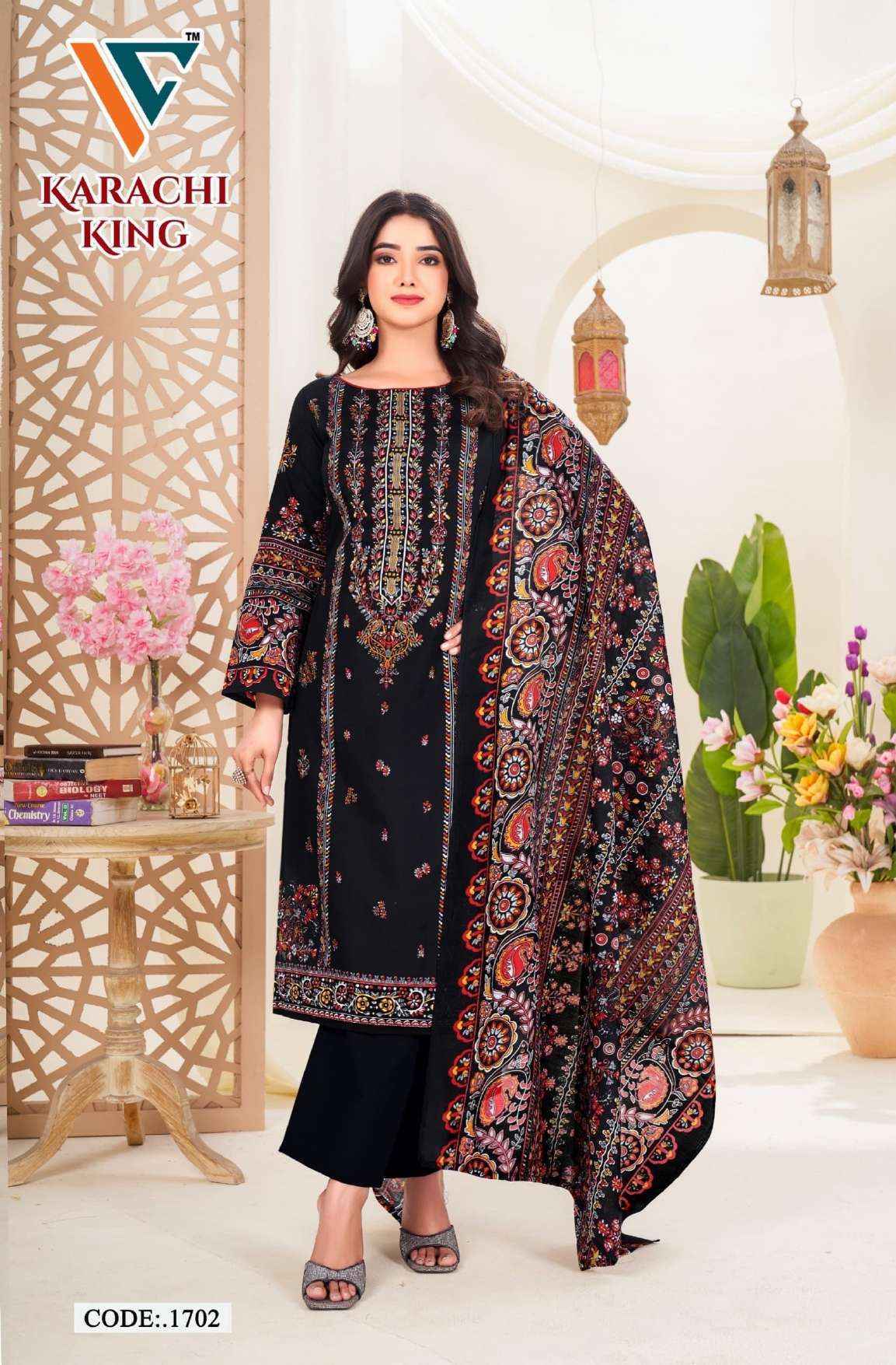 Vandana Creation Karachi King Vol 17 Cotton Pakistani Suits ( 8 pcs Catalogue )