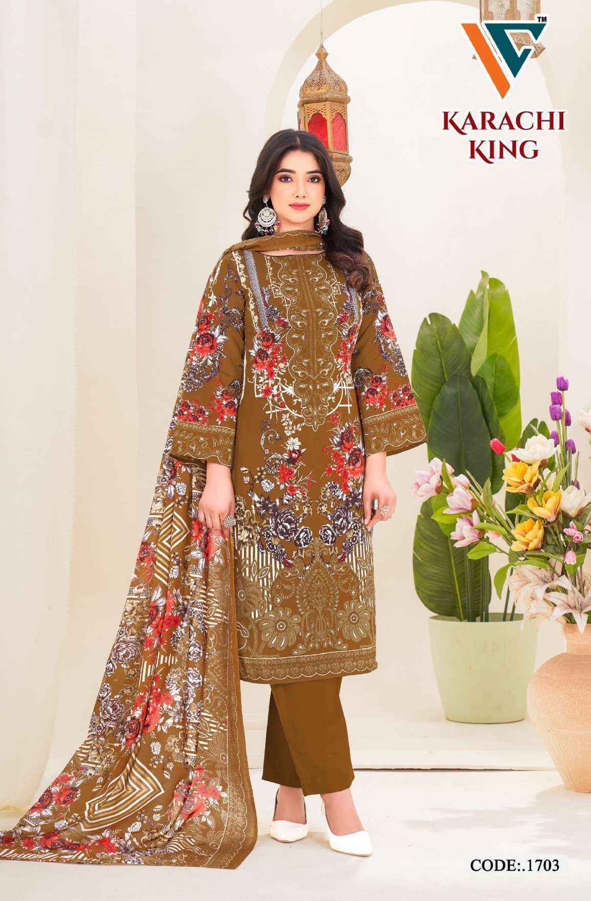 Vandana Creation Karachi King Vol 17 Cotton Pakistani Suits ( 8 pcs Catalogue )