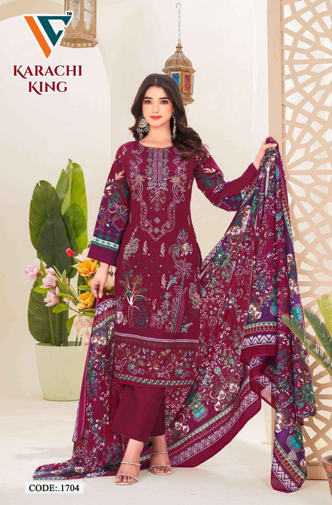Vandana Creation Karachi King Vol 17 Cotton Pakistani Suits ( 8 pcs Catalogue )