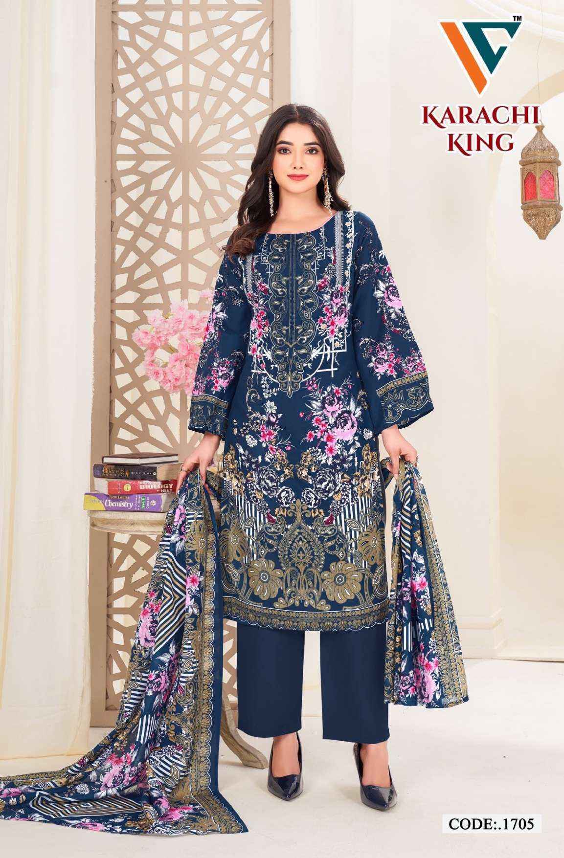 Vandana Creation Karachi King Vol 17 Cotton Pakistani Suits ( 8 pcs Catalogue )