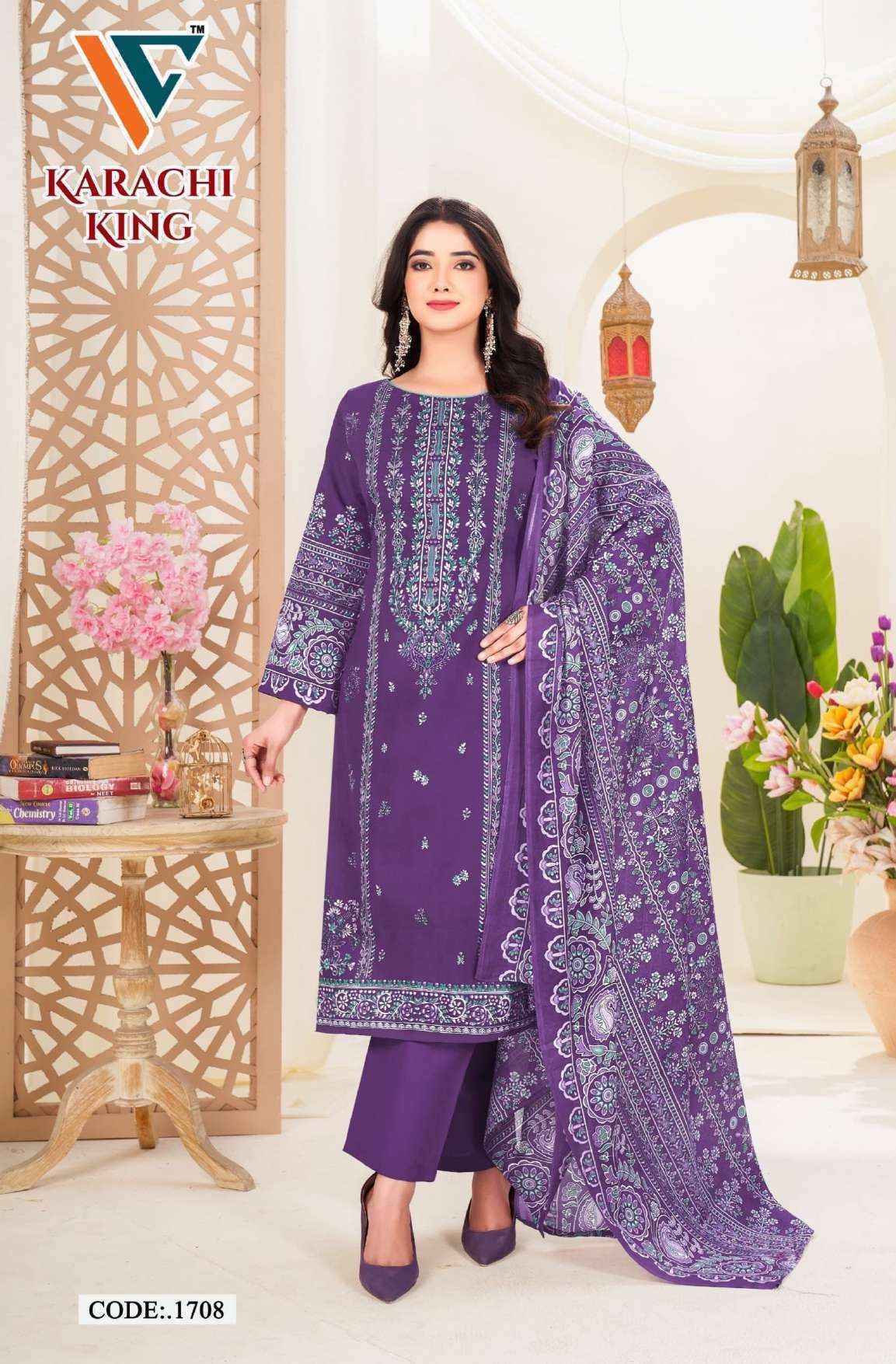 Vandana Creation Karachi King Vol 17 Cotton Pakistani Suits ( 8 pcs Catalogue )