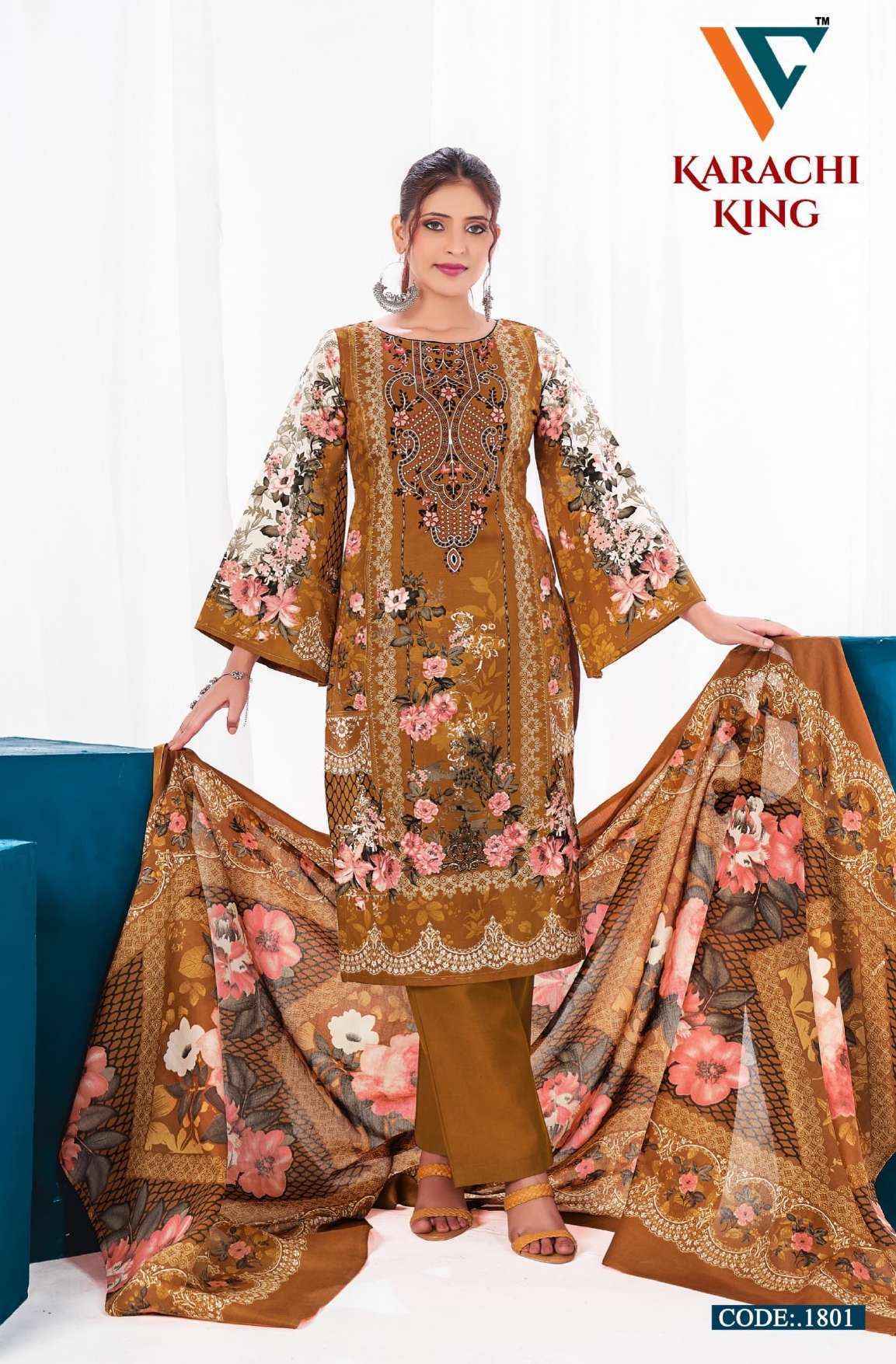 Vandana Creation Karachi King Vol 18 Cotton Pakistani Suits ( 8 pcs Catalogue )