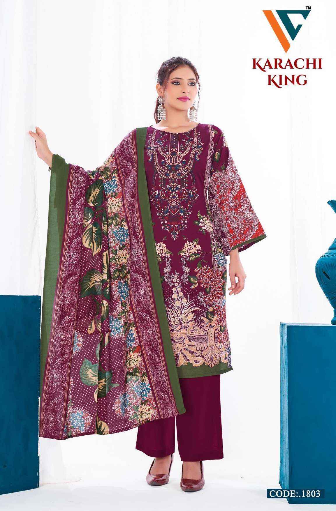 Vandana Creation Karachi King Vol 18 Cotton Pakistani Suits ( 8 pcs Catalogue )