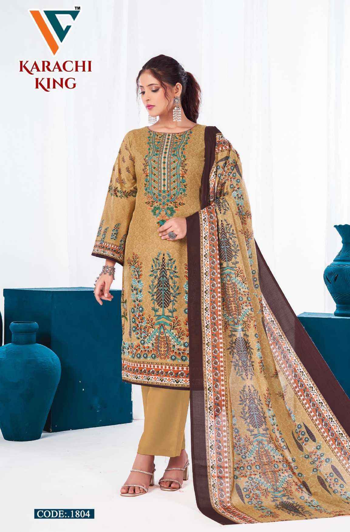 Vandana Creation Karachi King Vol 18 Cotton Pakistani Suits ( 8 pcs Catalogue )