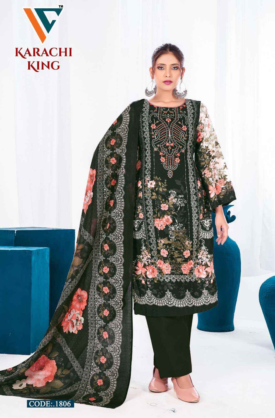 Vandana Creation Karachi King Vol 18 Cotton Pakistani Suits ( 8 pcs Catalogue )