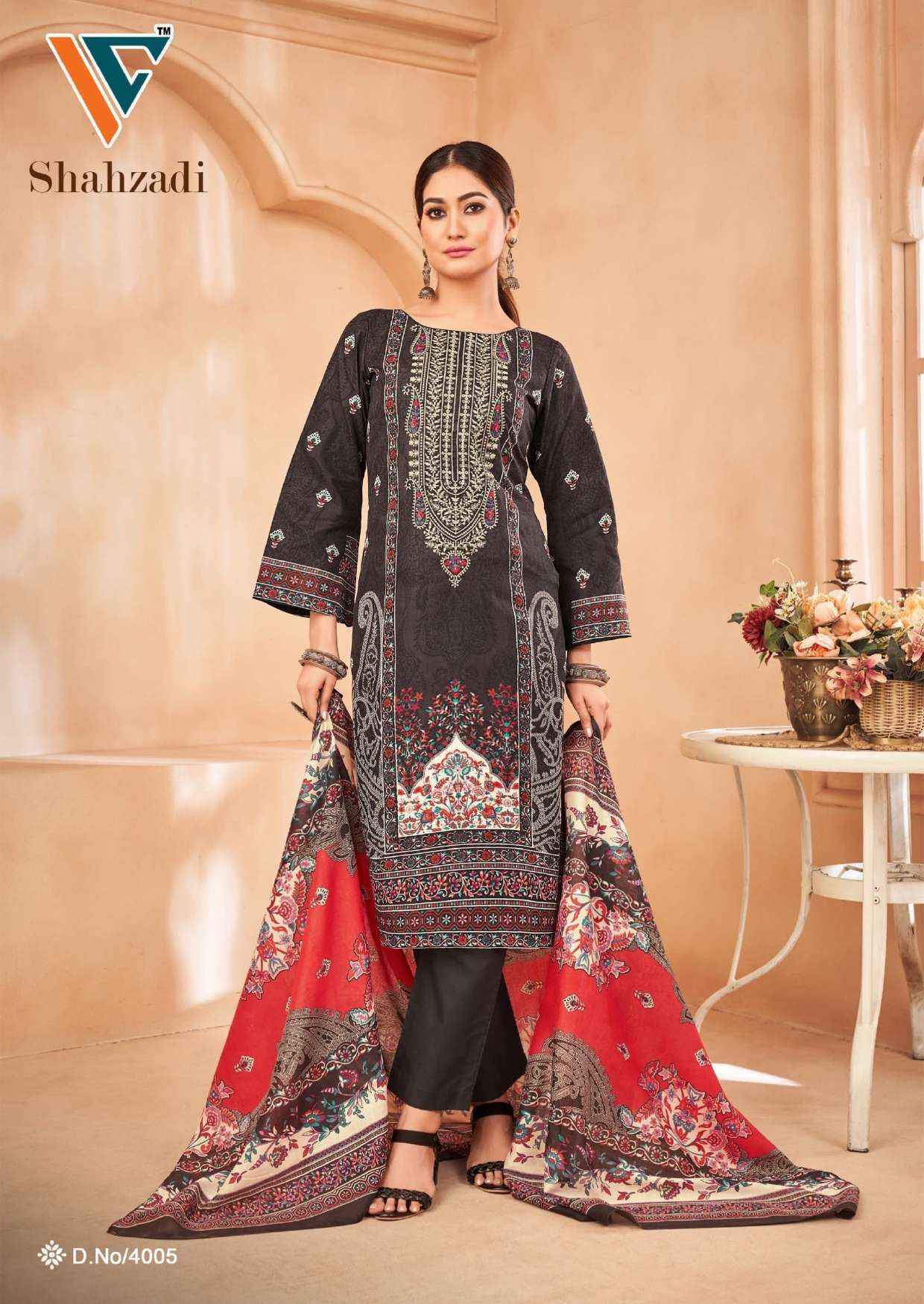 Vandana Shahzadi Vol 4 Cotton Dress Material Wholesale Catalog ( 8 pcs Catalogue )