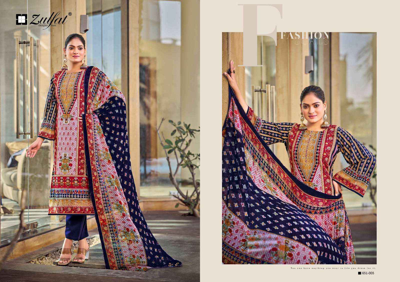 Zulfat Designer Nafisa Viscose Rayon Pakistani Suits ( 6 pcs Catalogue )