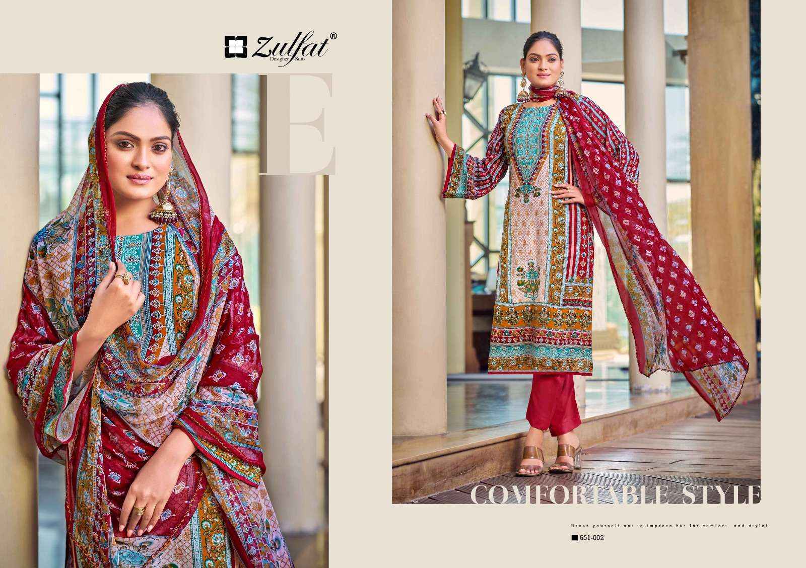 Zulfat Designer Nafisa Viscose Rayon Pakistani Suits ( 6 pcs Catalogue )