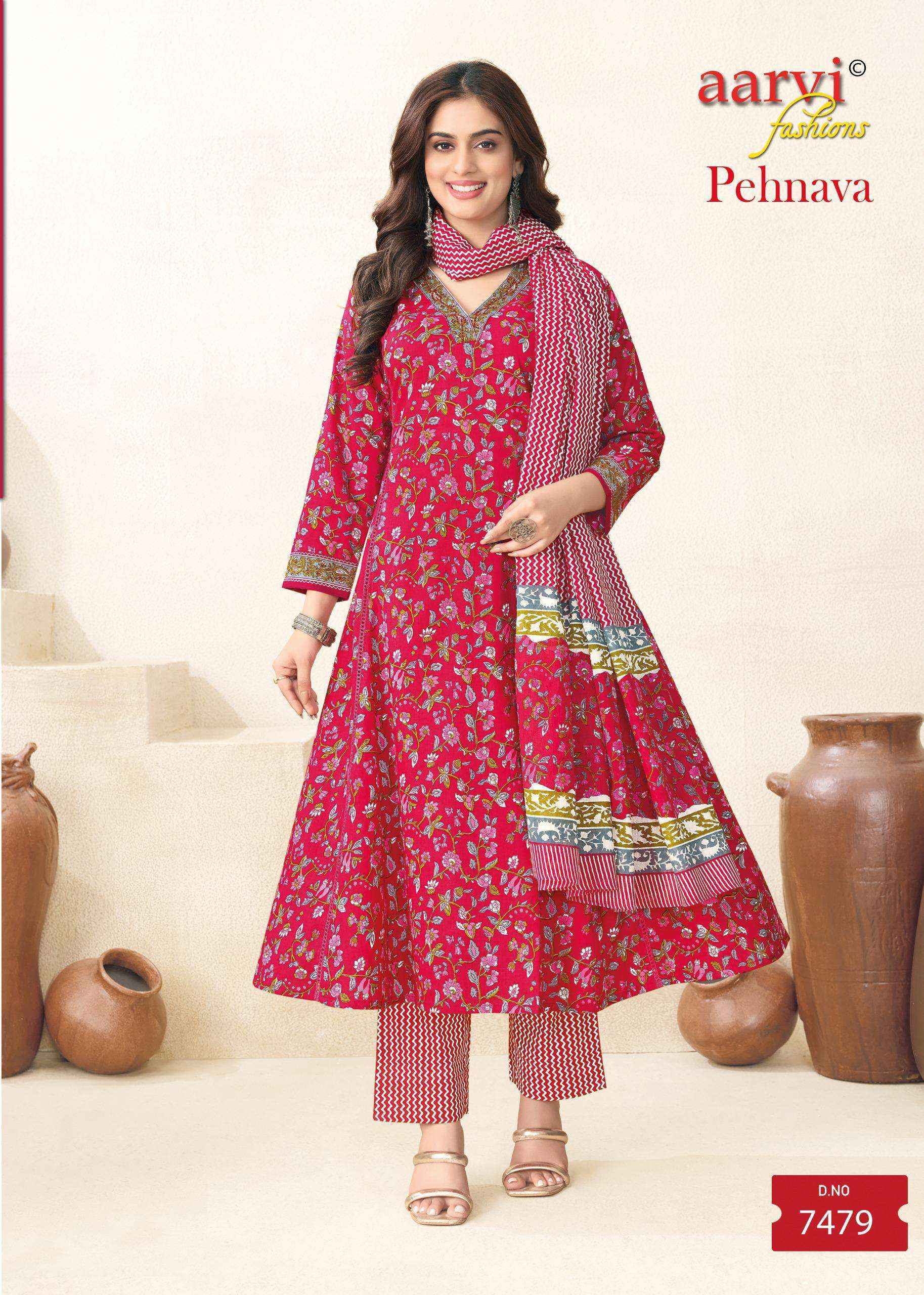Aarvi Fashion Pehnava Vol 1 Radymade Cotton Dress Wholesale Rate ( 8 Pcs Catalog )