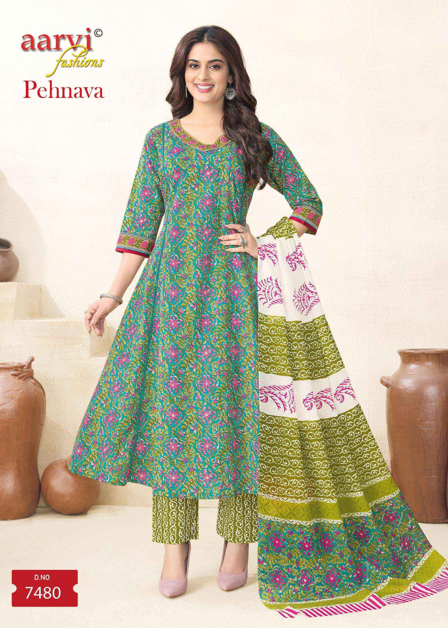 Aarvi Fashion Pehnava Vol 1 Radymade Cotton Dress Wholesale Rate ( 8 Pcs Catalog )