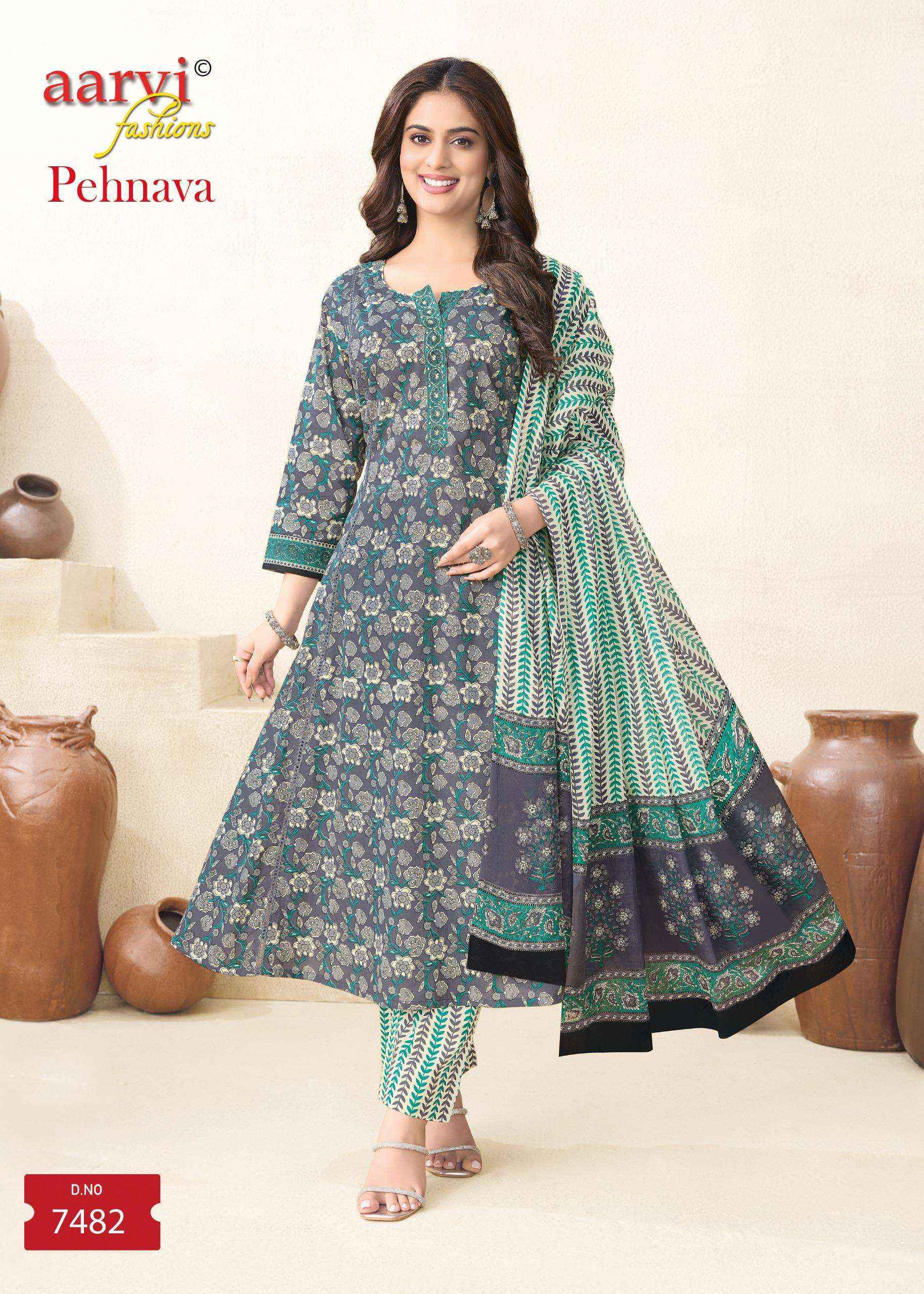 Aarvi Fashion Pehnava Vol 1 Radymade Cotton Dress Wholesale Rate ( 8 Pcs Catalog )