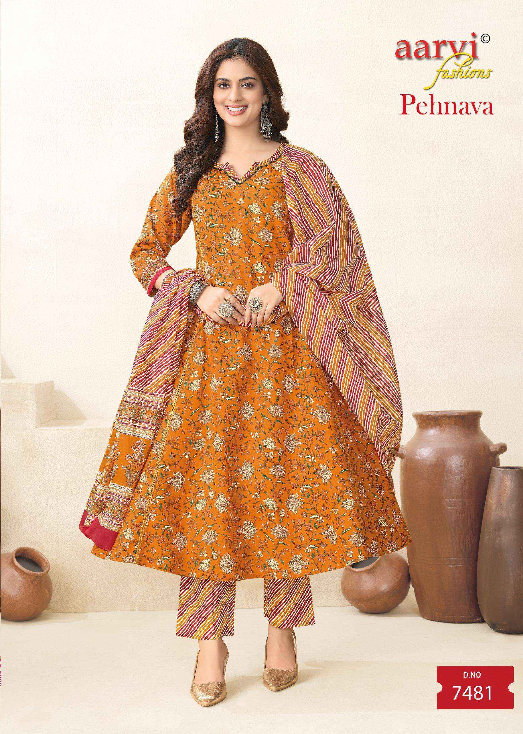 Aarvi Fashion Pehnava Vol 1 Radymade Cotton Dress Wholesale Rate ( 8 Pcs Catalog )