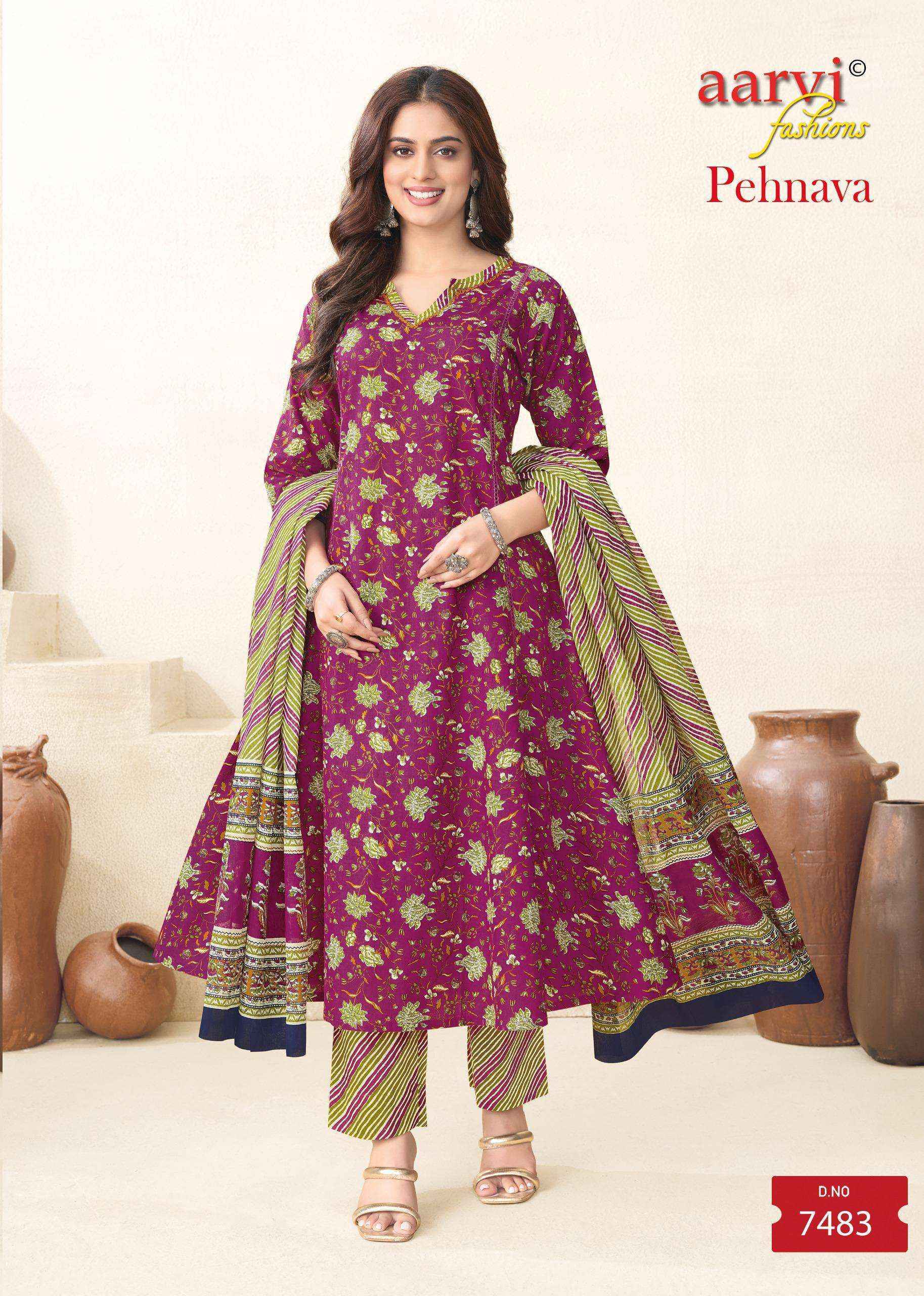 Aarvi Fashion Pehnava Vol 1 Radymade Cotton Dress Wholesale Rate ( 8 Pcs Catalog )