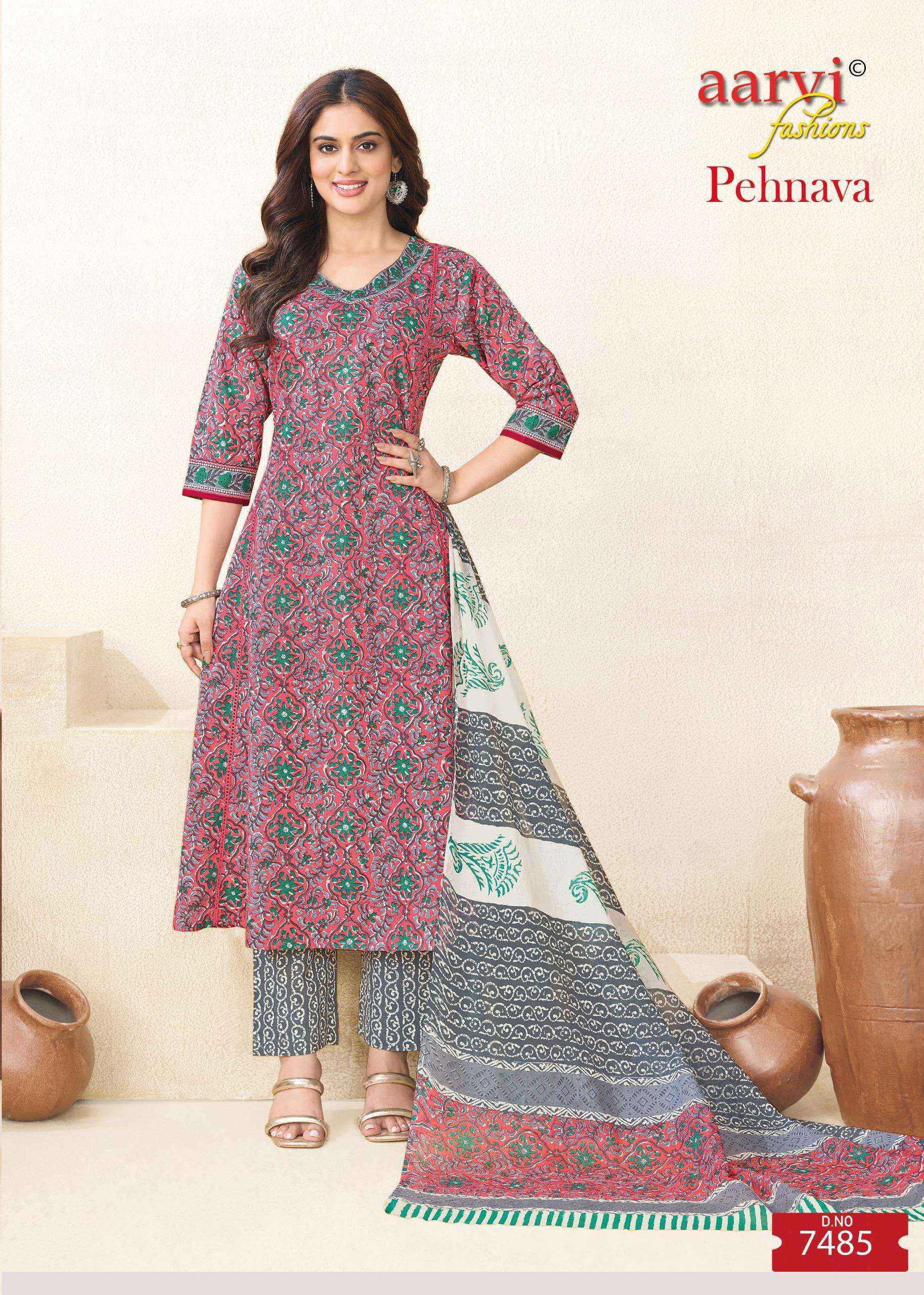 Aarvi Fashion Pehnava Vol 1 Radymade Cotton Dress Wholesale Rate ( 8 Pcs Catalog )