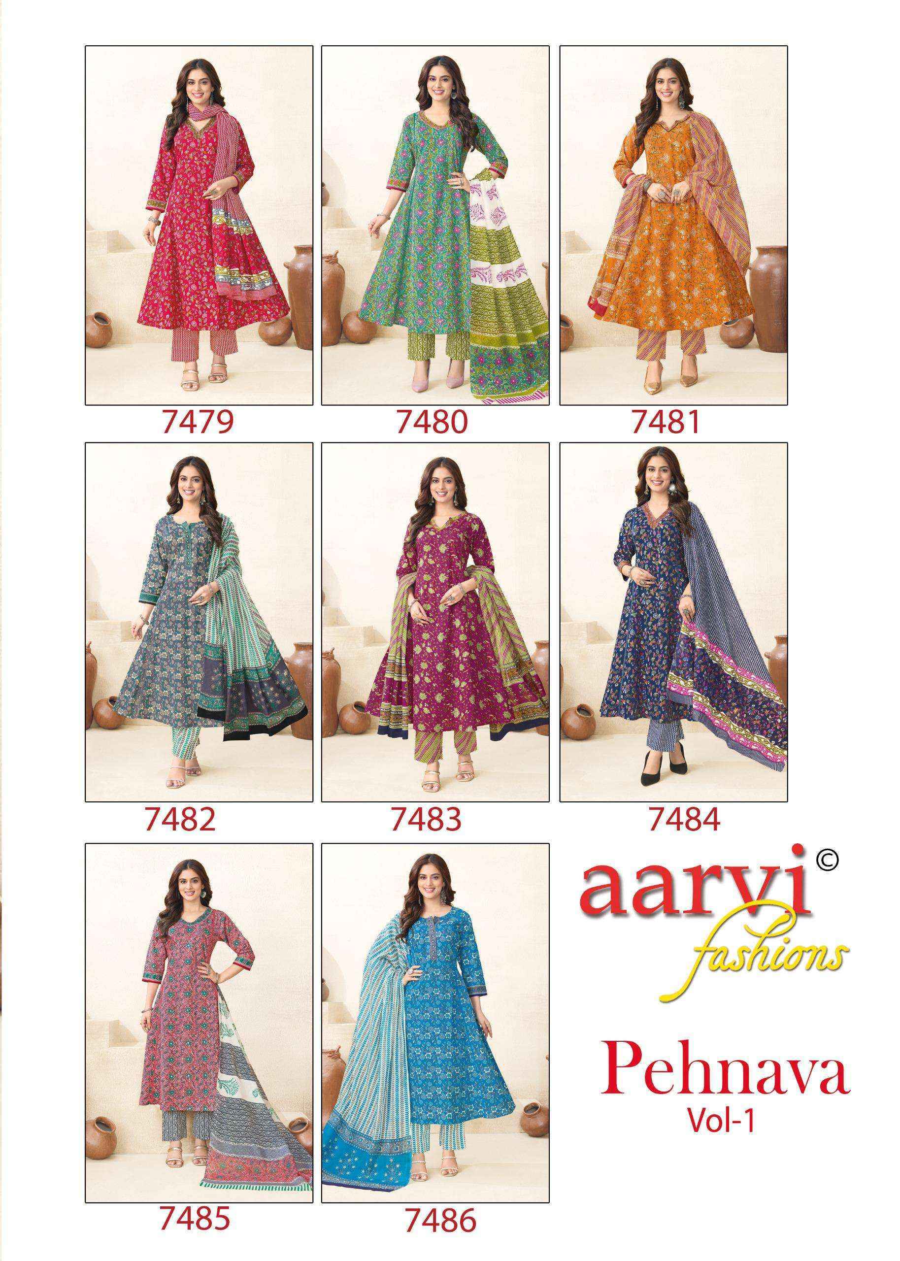 Aarvi Fashion Pehnava Vol 1 Radymade Cotton Dress Wholesale Rate ( 8 Pcs Catalog )