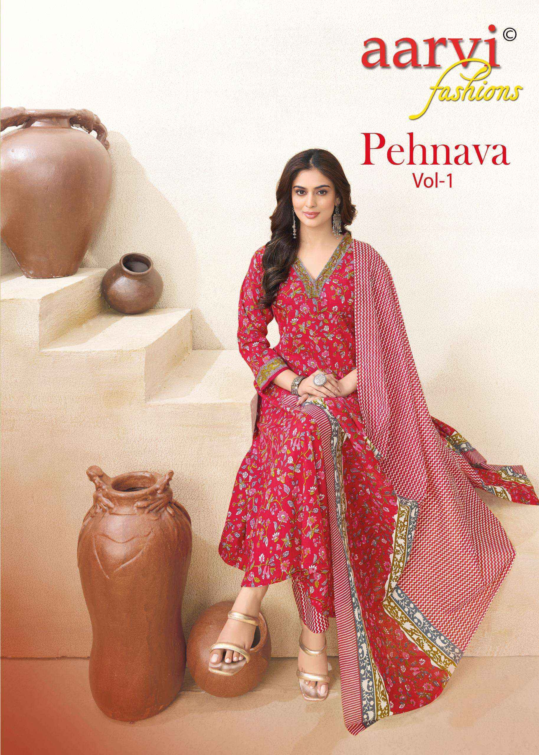 Aarvi Fashion Pehnava Vol 1 Radymade Cotton Dress Wholesale Rate ( 8 Pcs Catalog )