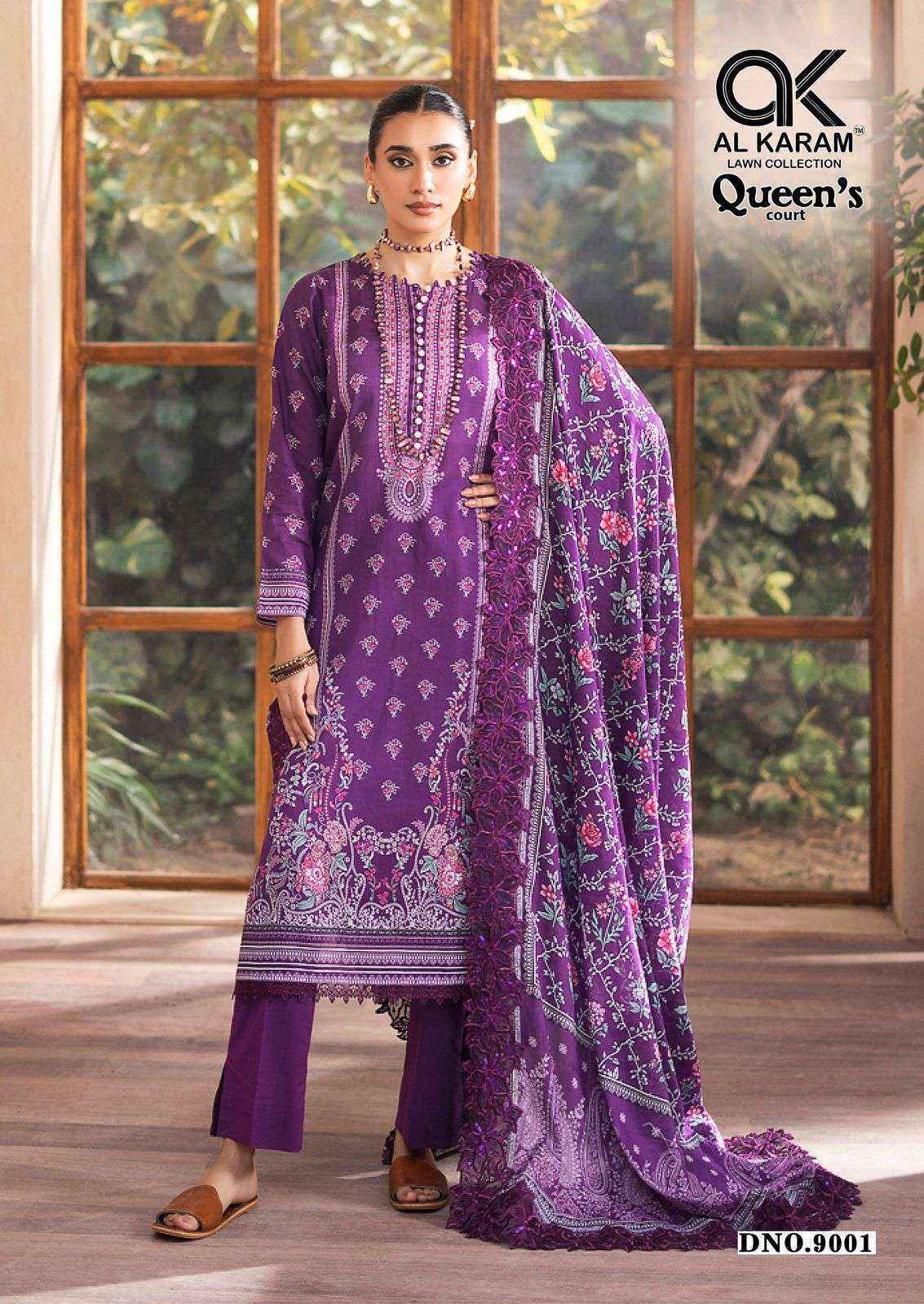 Al Karam Queens Court Vol 9 Cotton Pakistani Suits New Catalog ( 6 pcs Catalogue )
