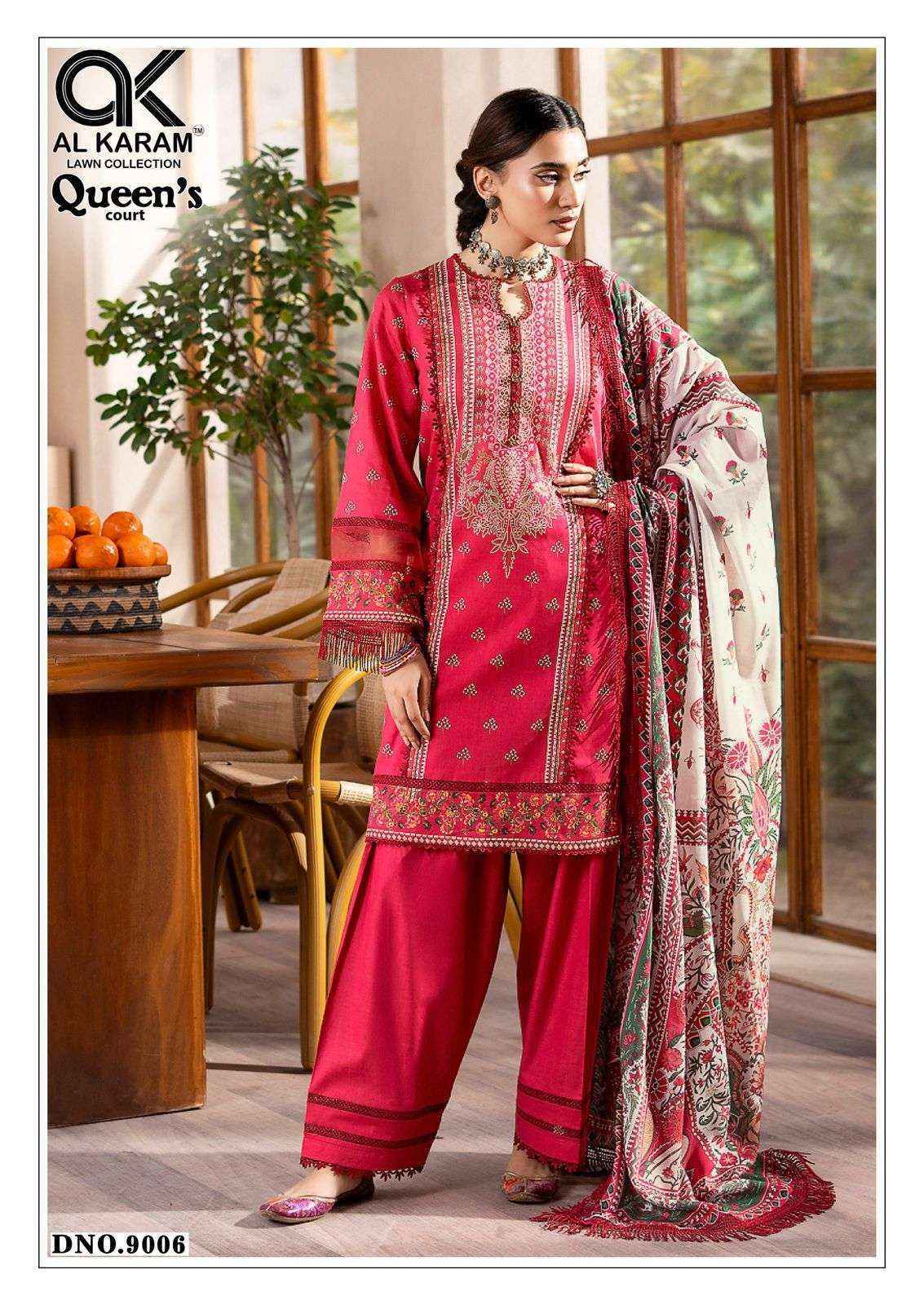 Al Karam Queens Court Vol 9 Cotton Pakistani Suits New Catalog ( 6 pcs Catalogue )
