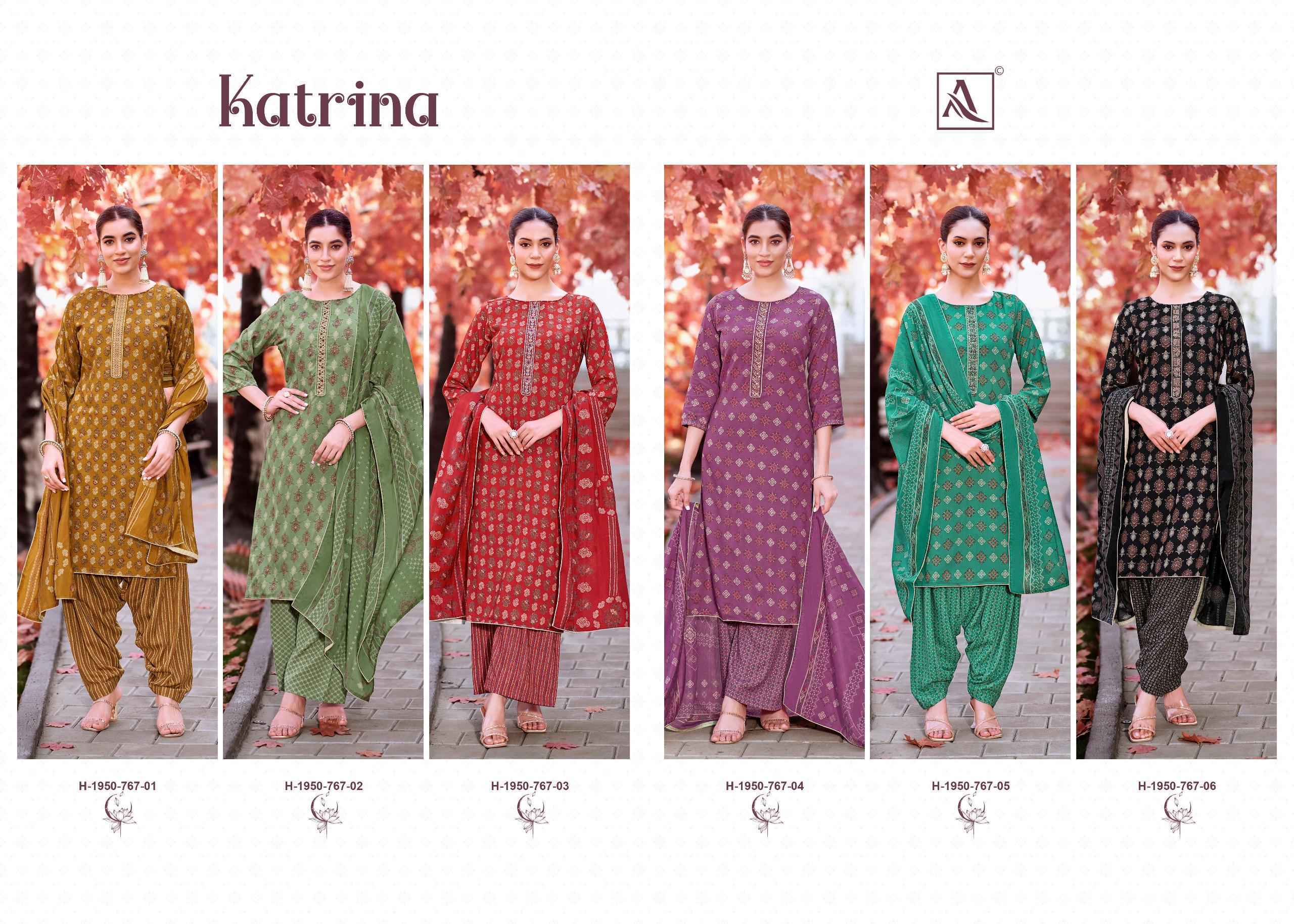 ALOK KATRINA PURE VISCOSE REYON DRESS MATERIAL AT WHOLESALE PRICE ( 6 PCS CATALOG )
