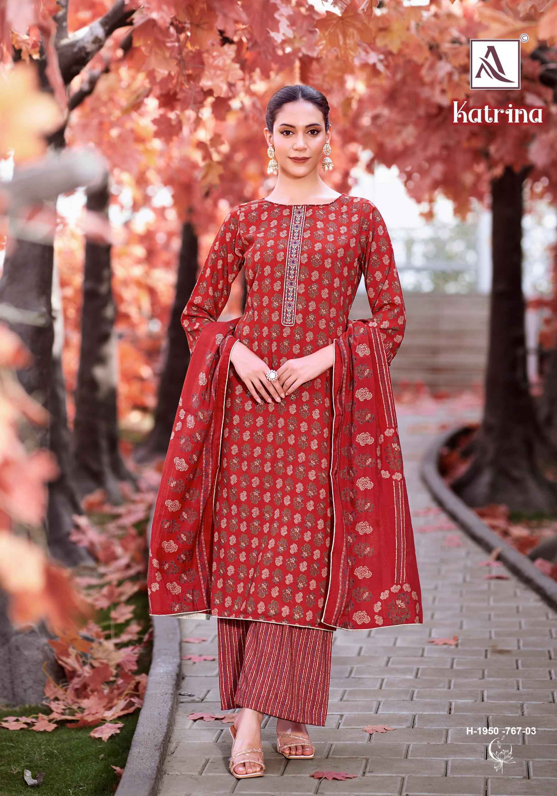 ALOK KATRINA PURE VISCOSE REYON DRESS MATERIAL AT WHOLESALE PRICE ( 6 PCS CATALOG )