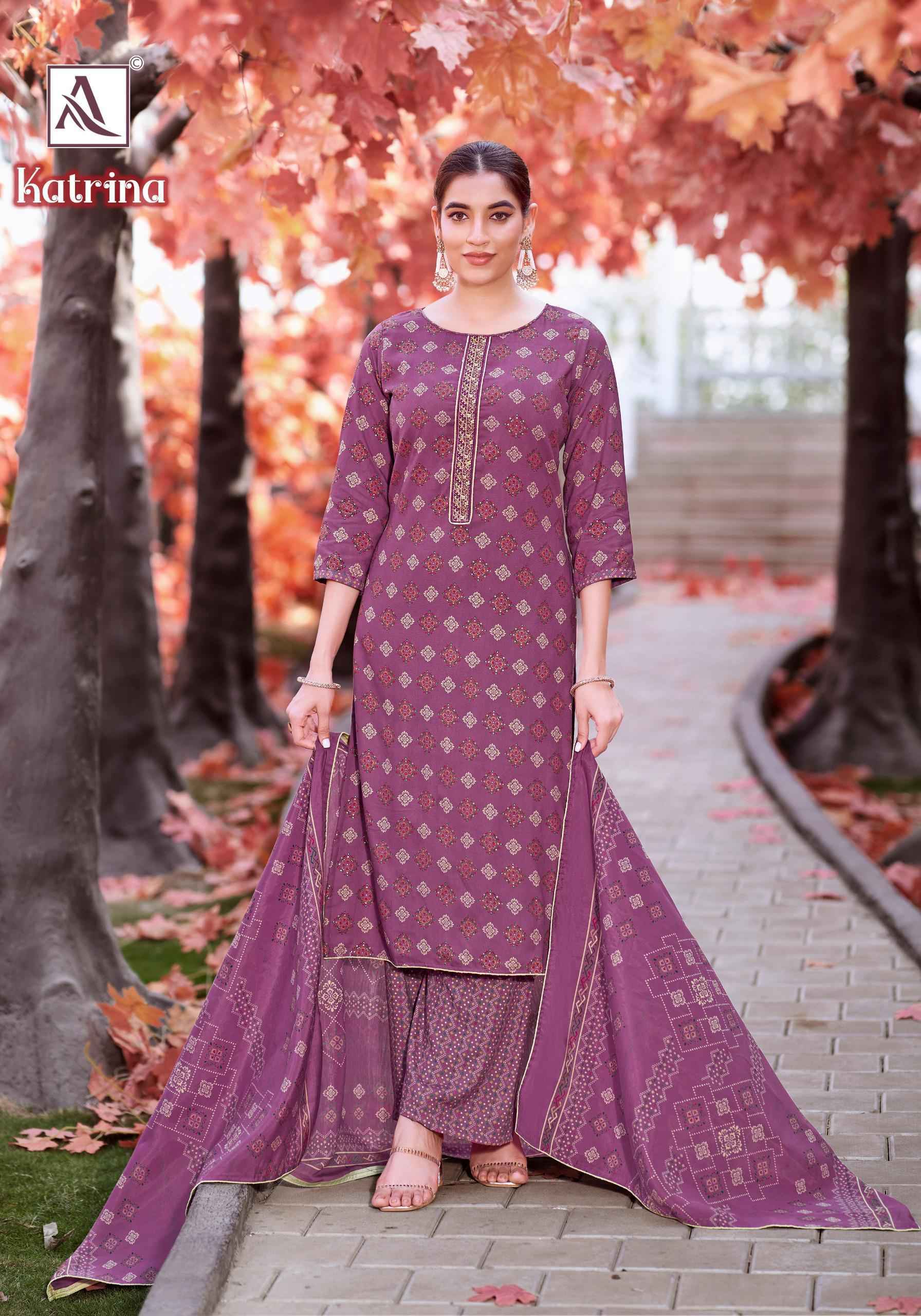 ALOK KATRINA PURE VISCOSE REYON DRESS MATERIAL AT WHOLESALE PRICE ( 6 PCS CATALOG )
