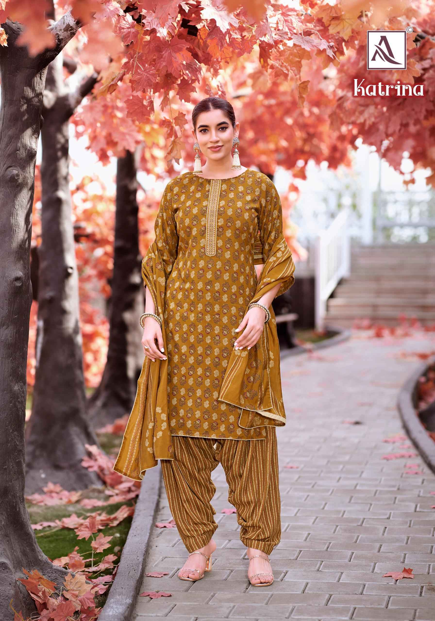 ALOK KATRINA PURE VISCOSE REYON DRESS MATERIAL AT WHOLESALE PRICE ( 6 PCS CATALOG )