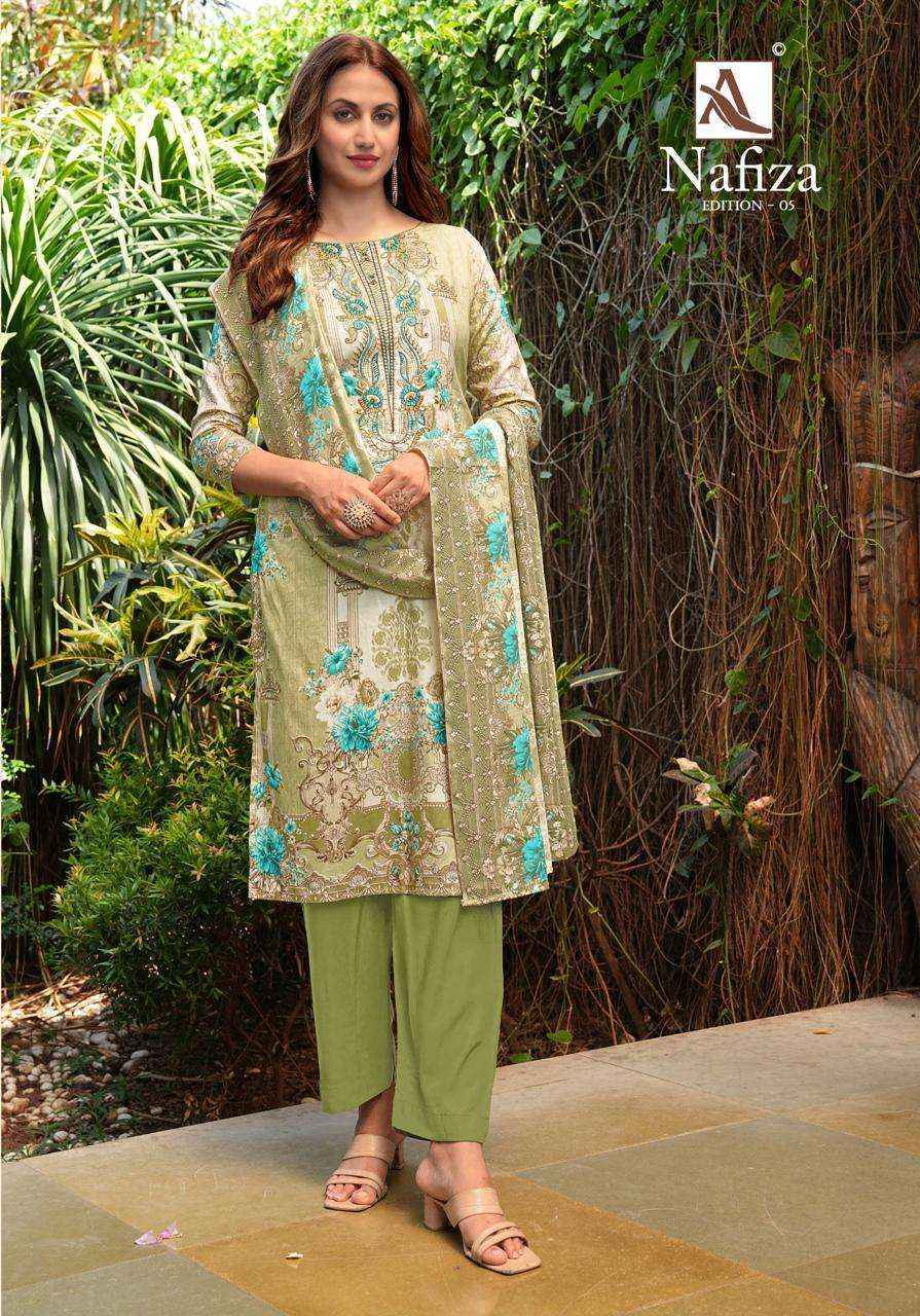 Alok Nafiza Editon 5 Cambric Cotton Dress Material Wholesale Price ( 8 Pcs Catalog )