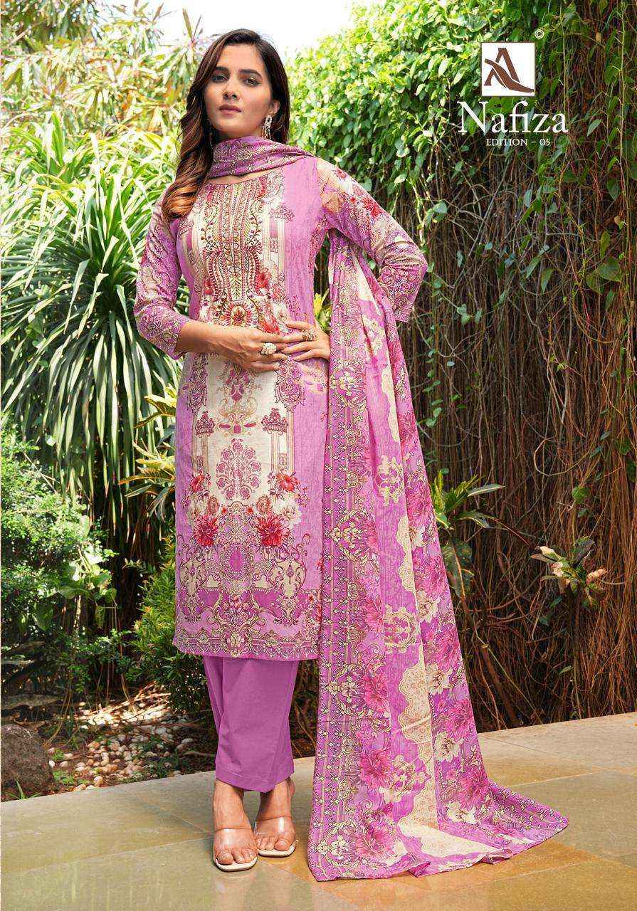 Alok Nafiza Editon 5 Cambric Cotton Dress Material Wholesale Price ( 8 Pcs Catalog )