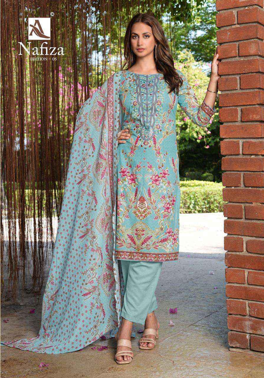Alok Nafiza Editon 5 Cambric Cotton Dress Material Wholesale Price ( 8 Pcs Catalog )