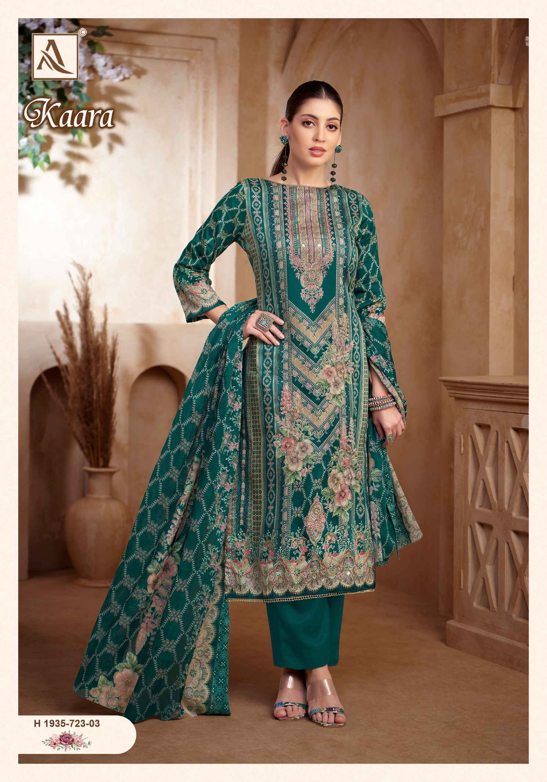 ALOK SUITS KAARA PURE ZAM COTTON DRESS MATERIAL AT WHOLESALE CATALOG ( 6 pcs CATALOG )