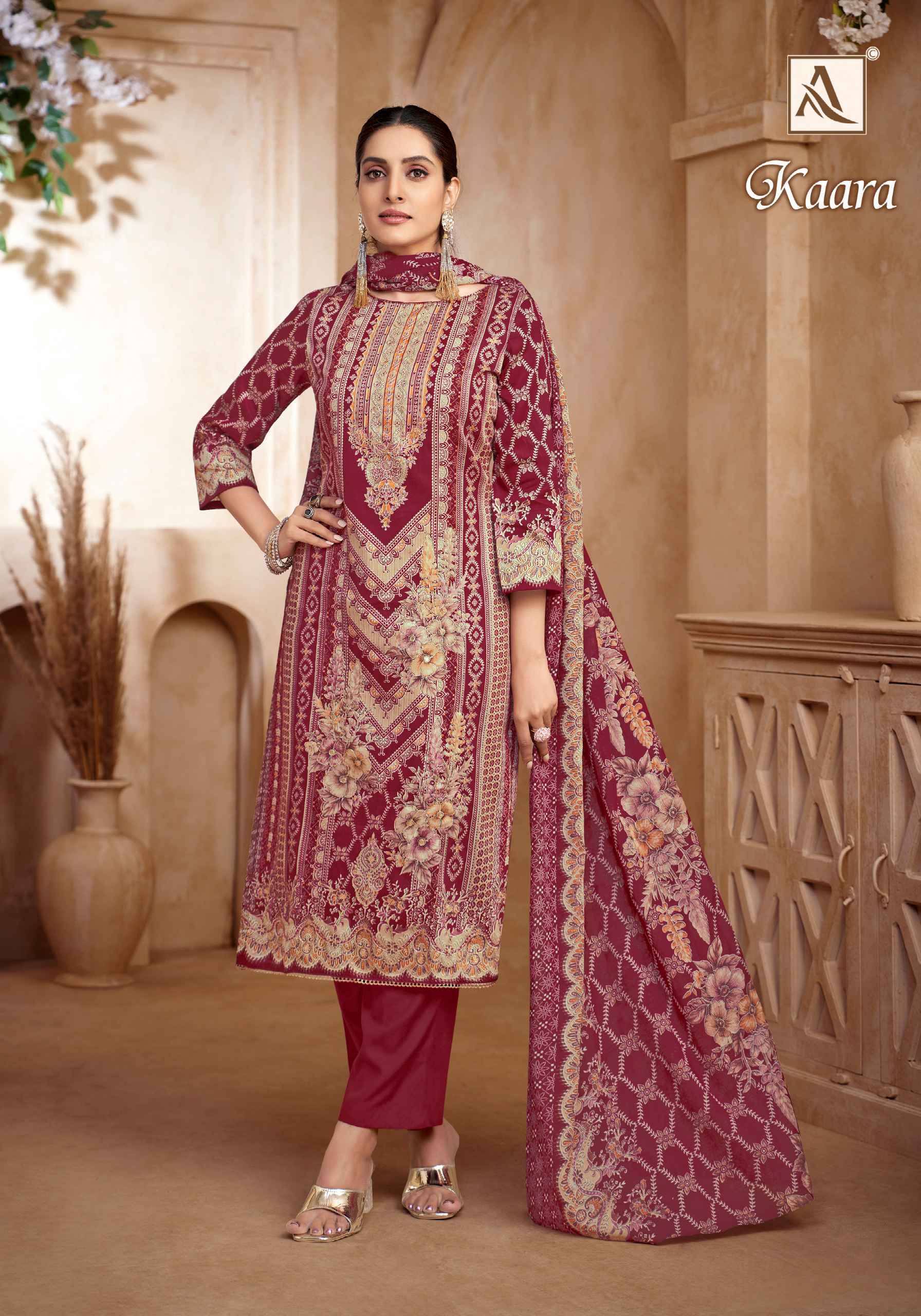 ALOK SUITS KAARA PURE ZAM COTTON DRESS MATERIAL AT WHOLESALE CATALOG ( 6 pcs CATALOG )