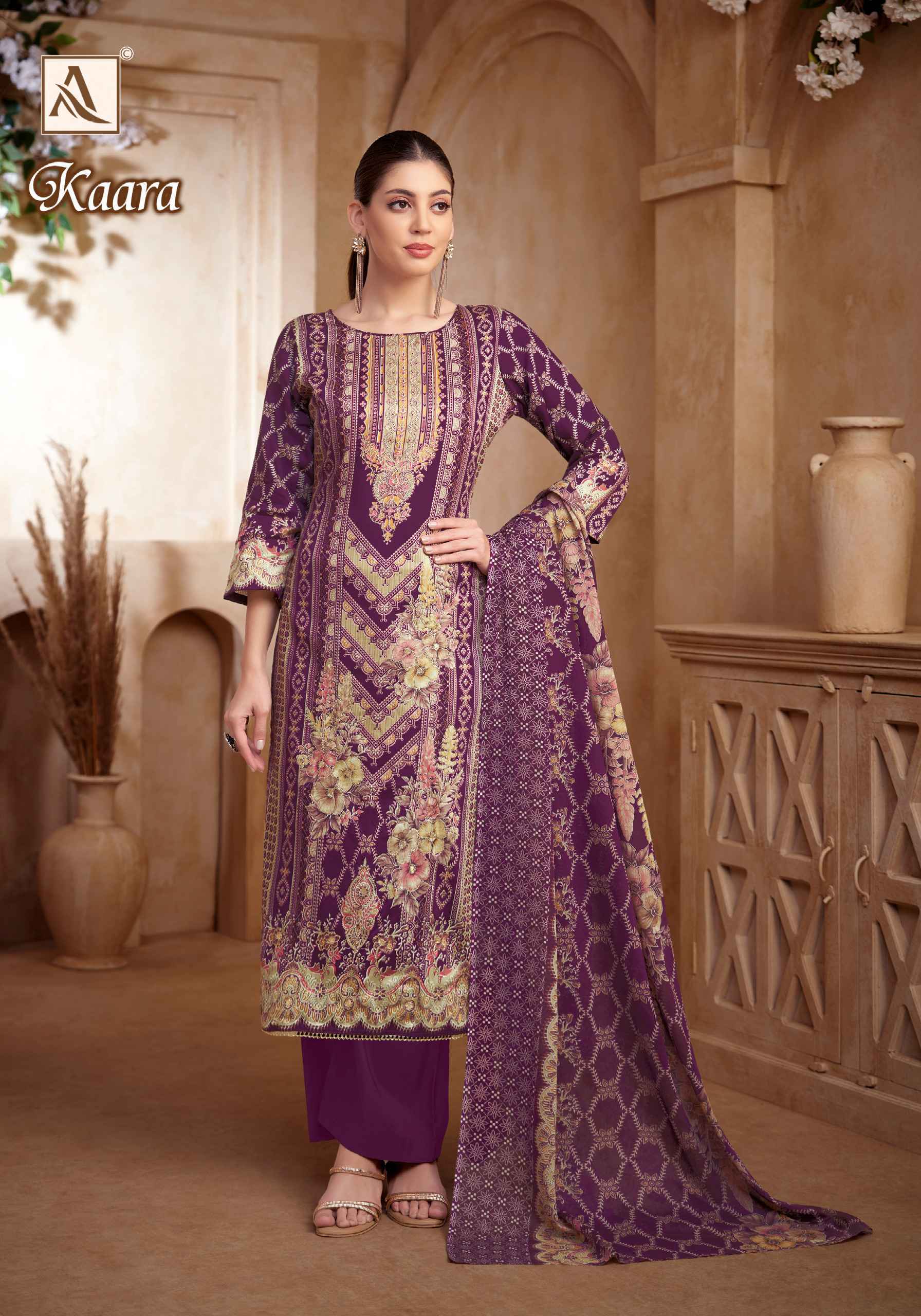 ALOK SUITS KAARA PURE ZAM COTTON DRESS MATERIAL AT WHOLESALE CATALOG ( 6 pcs CATALOG )