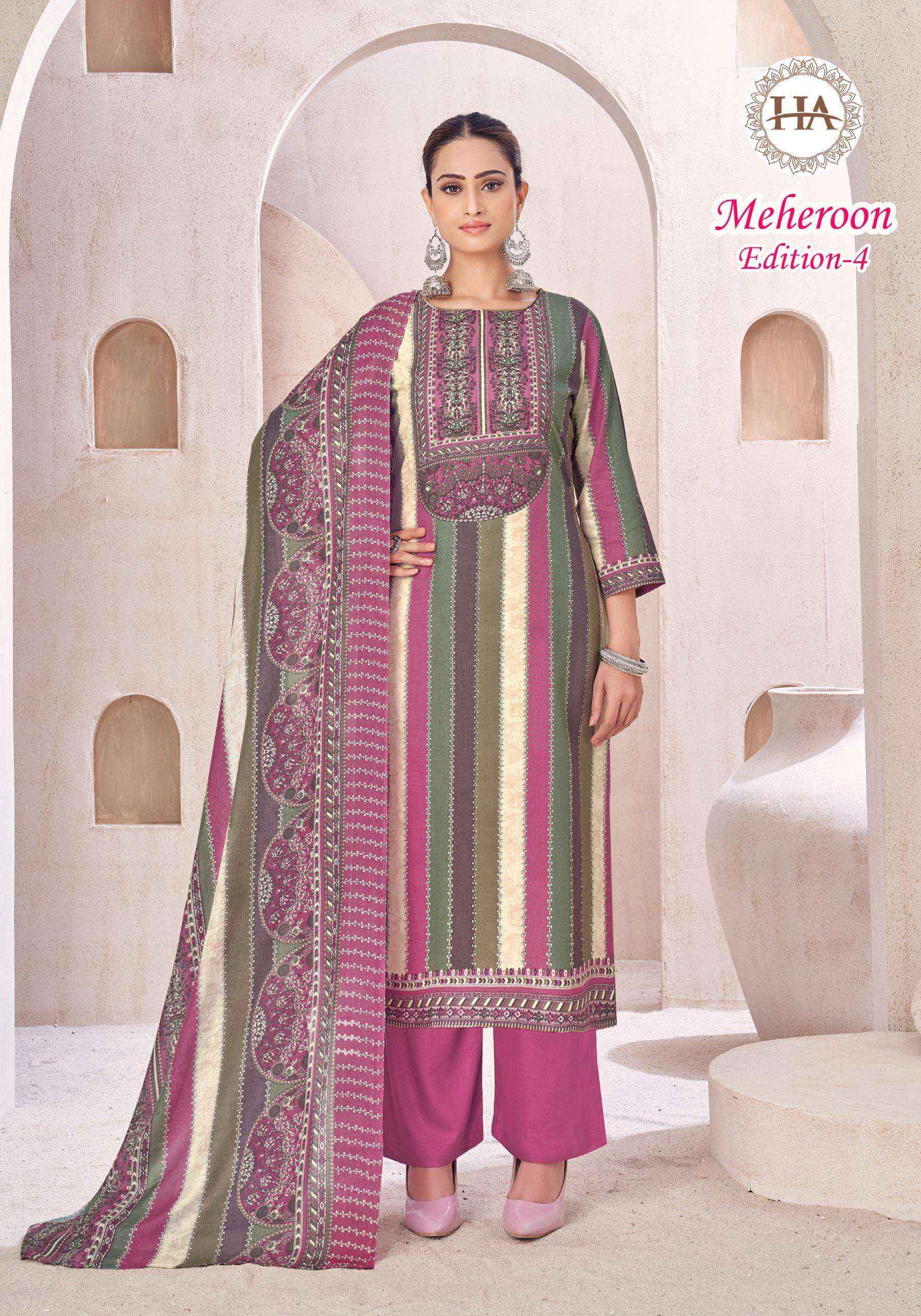 ALOK SUITS MEHEROON EDITION VOL 4 VISCOSE PRINT WITH FANCY WORK SUIT WHOLESALE PRICE ( 6 PCS CATALOG )