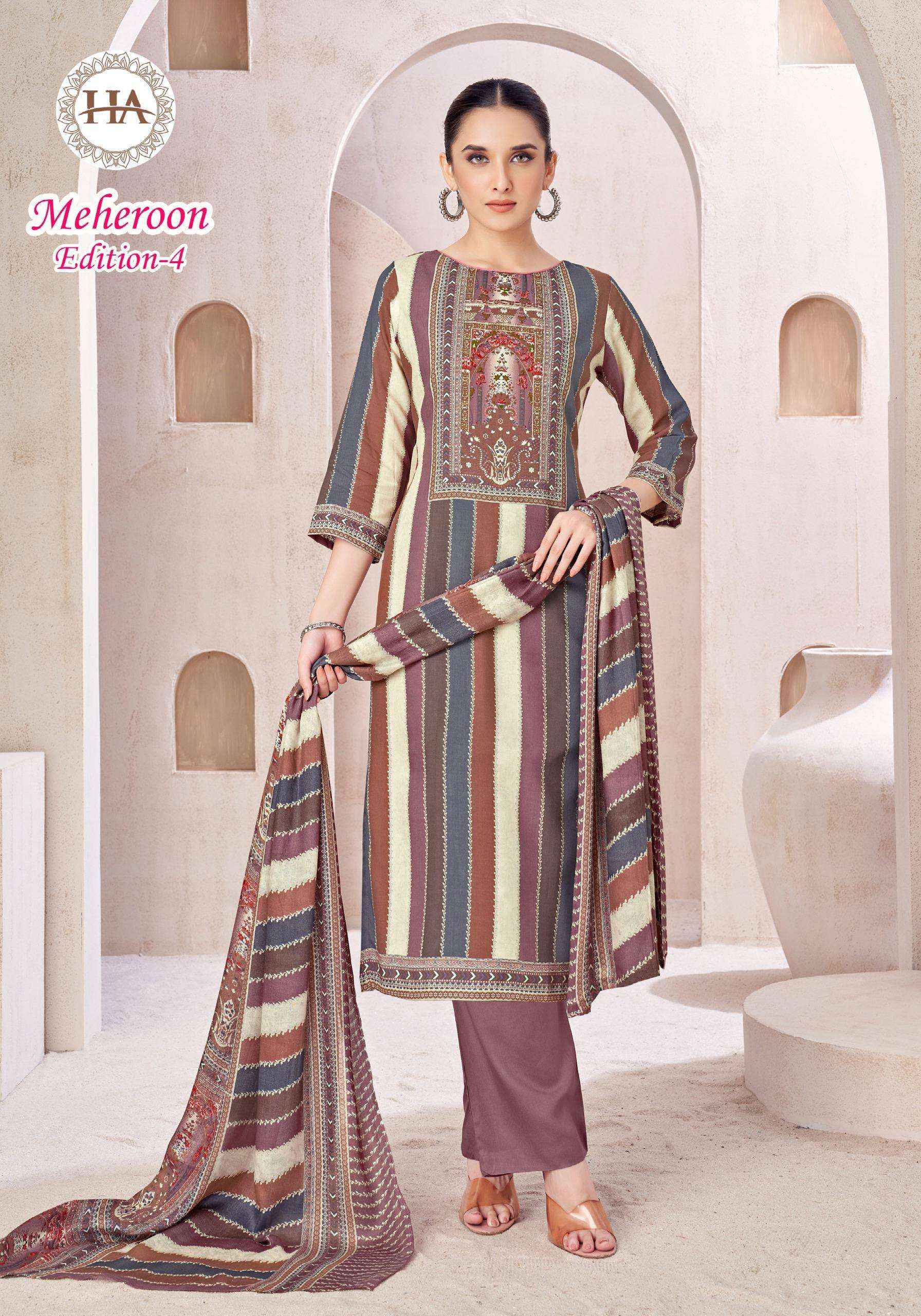 ALOK SUITS MEHEROON EDITION VOL 4 VISCOSE PRINT WITH FANCY WORK SUIT WHOLESALE PRICE ( 6 PCS CATALOG )