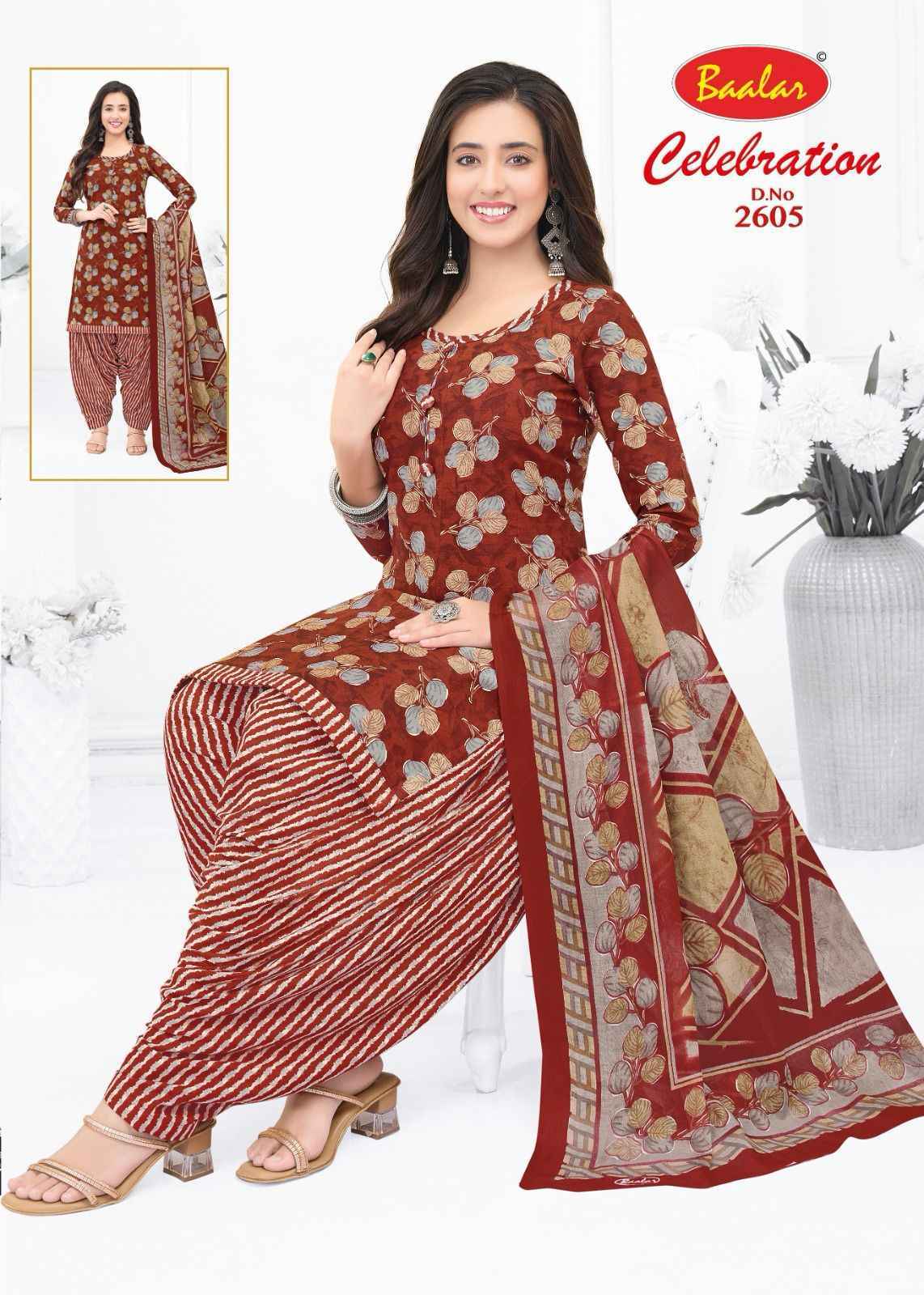 Baalar Celebration Vol 26 Cotton Dress Material Wholesale Textile Market ( 16 pcs Catalogue )