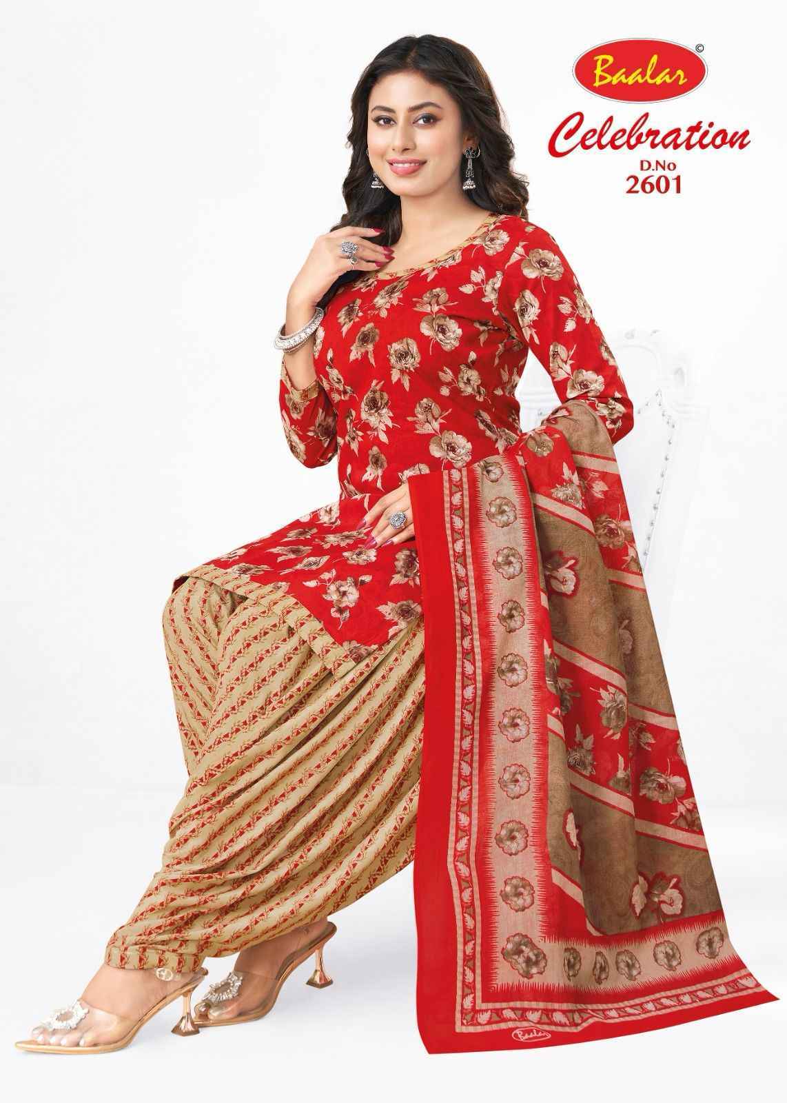 Baalar Celebration Vol 26 Cotton Dress Material Wholesale Textile Market ( 16 pcs Catalogue )