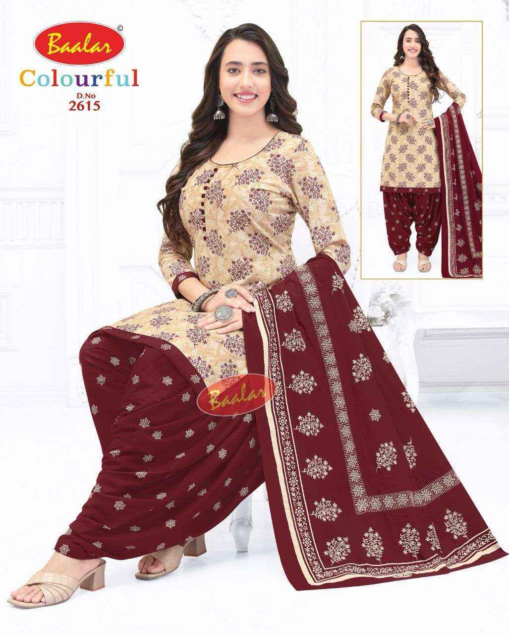 Baalar Colourful Vol 26 Cotton Patiyala Salwar Suits - Surat Wholesale bazaar  ( 36 pcs Catalogue )
