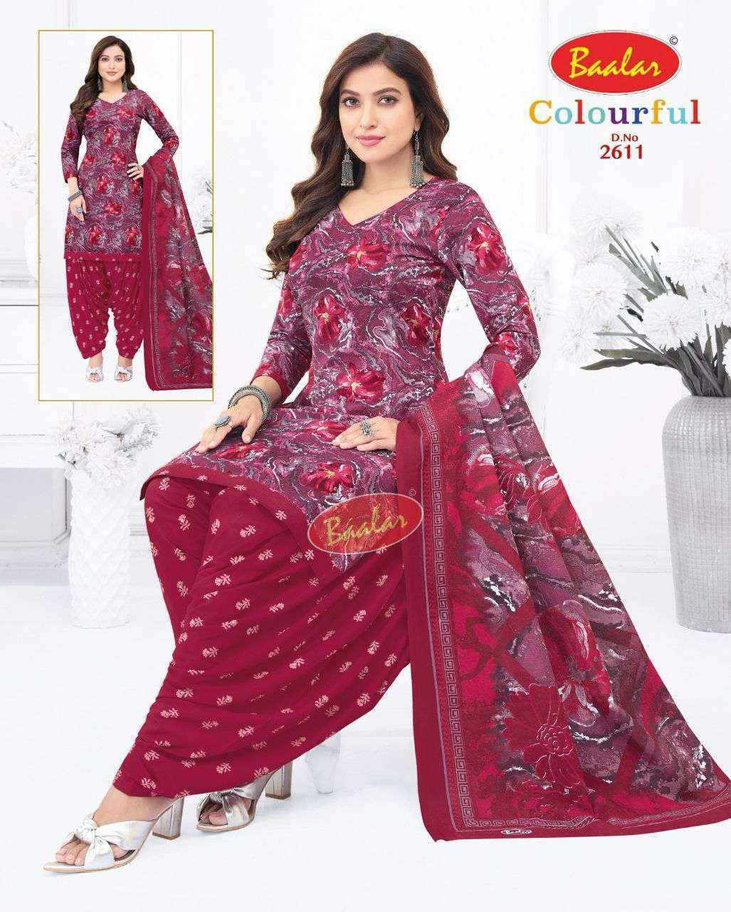 Baalar Colourful Vol 26 Cotton Patiyala Salwar Suits - Surat Wholesale bazaar  ( 36 pcs Catalogue )
