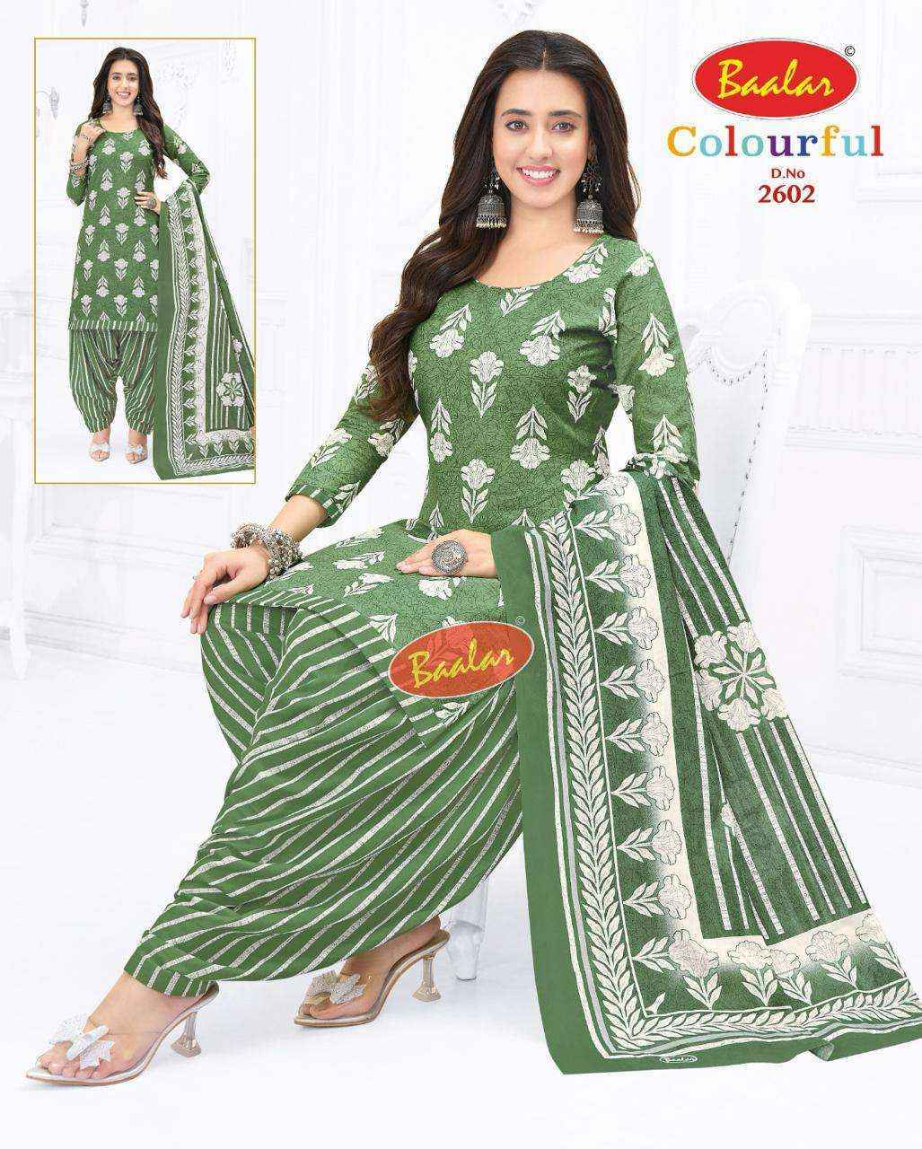 Baalar Colourful Vol 26 Cotton Patiyala Salwar Suits - Surat Wholesale bazaar  ( 36 pcs Catalogue )