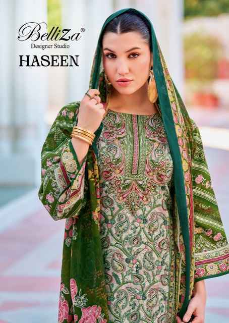 Belliza Designer Haseen Cotton Dress Material Wholesale Market ( 8 pcs Cataloge )