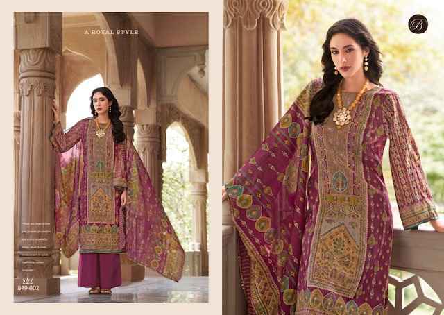 Belliza Designer Nusrat Vol 5 Viscose Musline Designer Ladies Suits ( 6 pcs Catalogue )