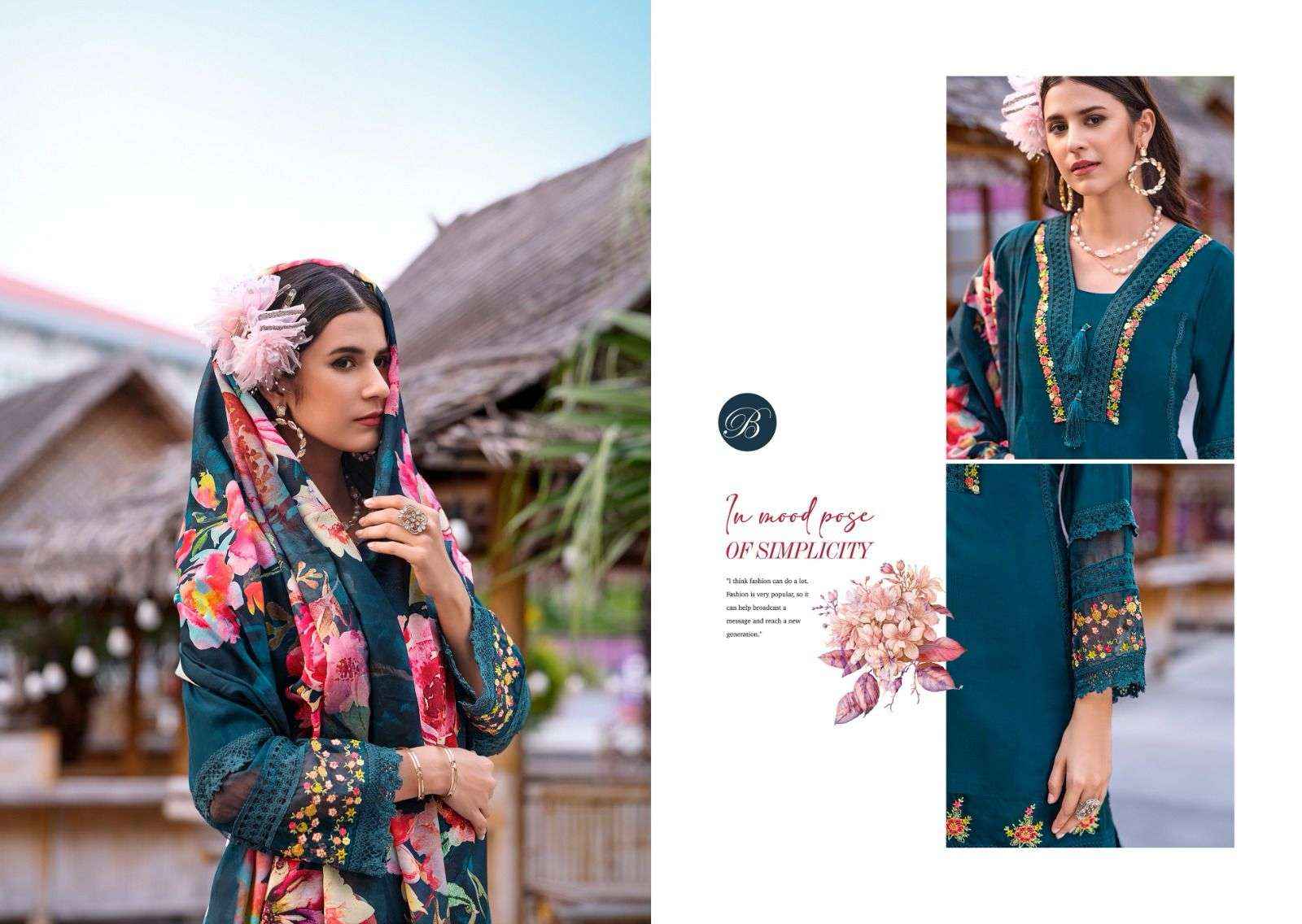 Belliza Majestic Pure Roman Silk Ladies Suits Wholesale Price ( 6 Pcs Catalogue )